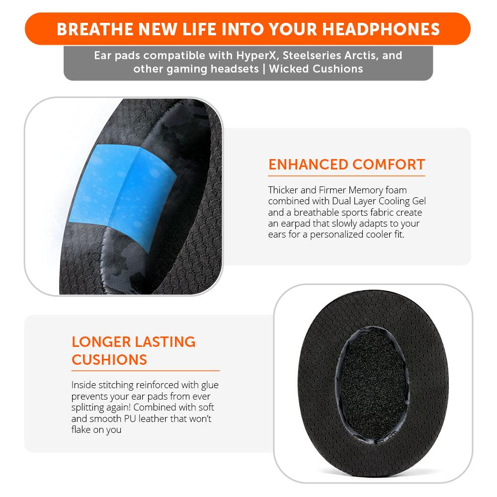 WC FreeZe - Hybrid Cooling Gel Infused Gaming Earpads - Image 30