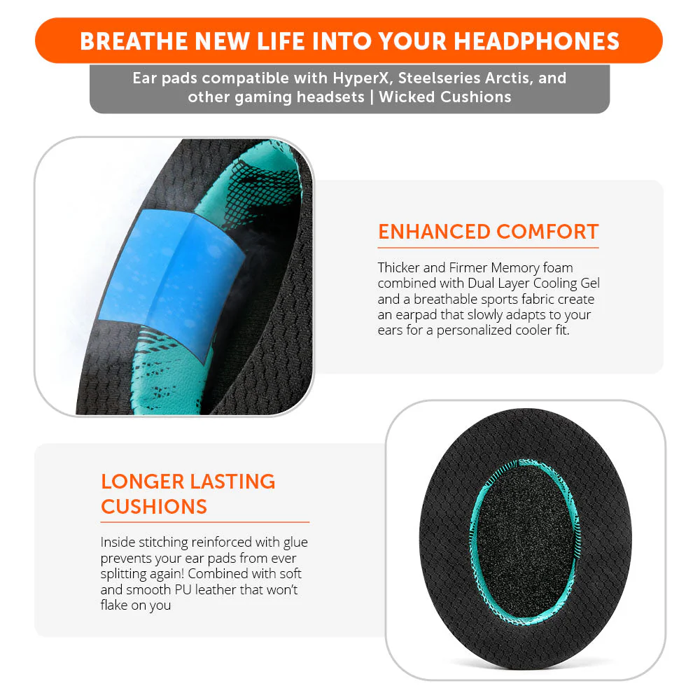 WC FreeZe - Hybrid Cooling Gel Infused Gaming Earpads - Image 37