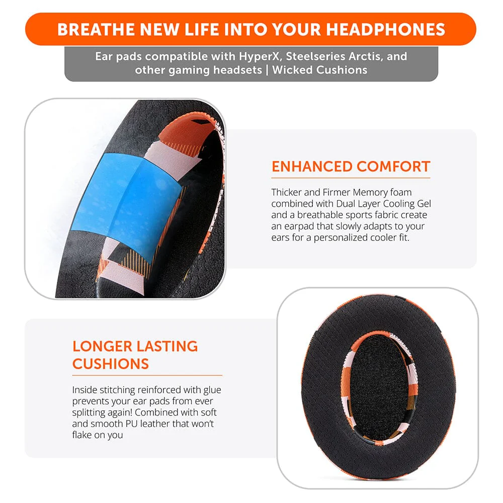 WC FreeZe - Hybrid Cooling Gel Infused Gaming Earpads - Image 72