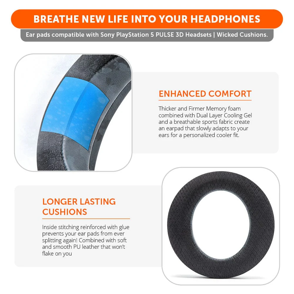 WC FreeZe Pulse 3D - Cooling Gel Earpads For PS5 Pulse 3D Headset - Image 15