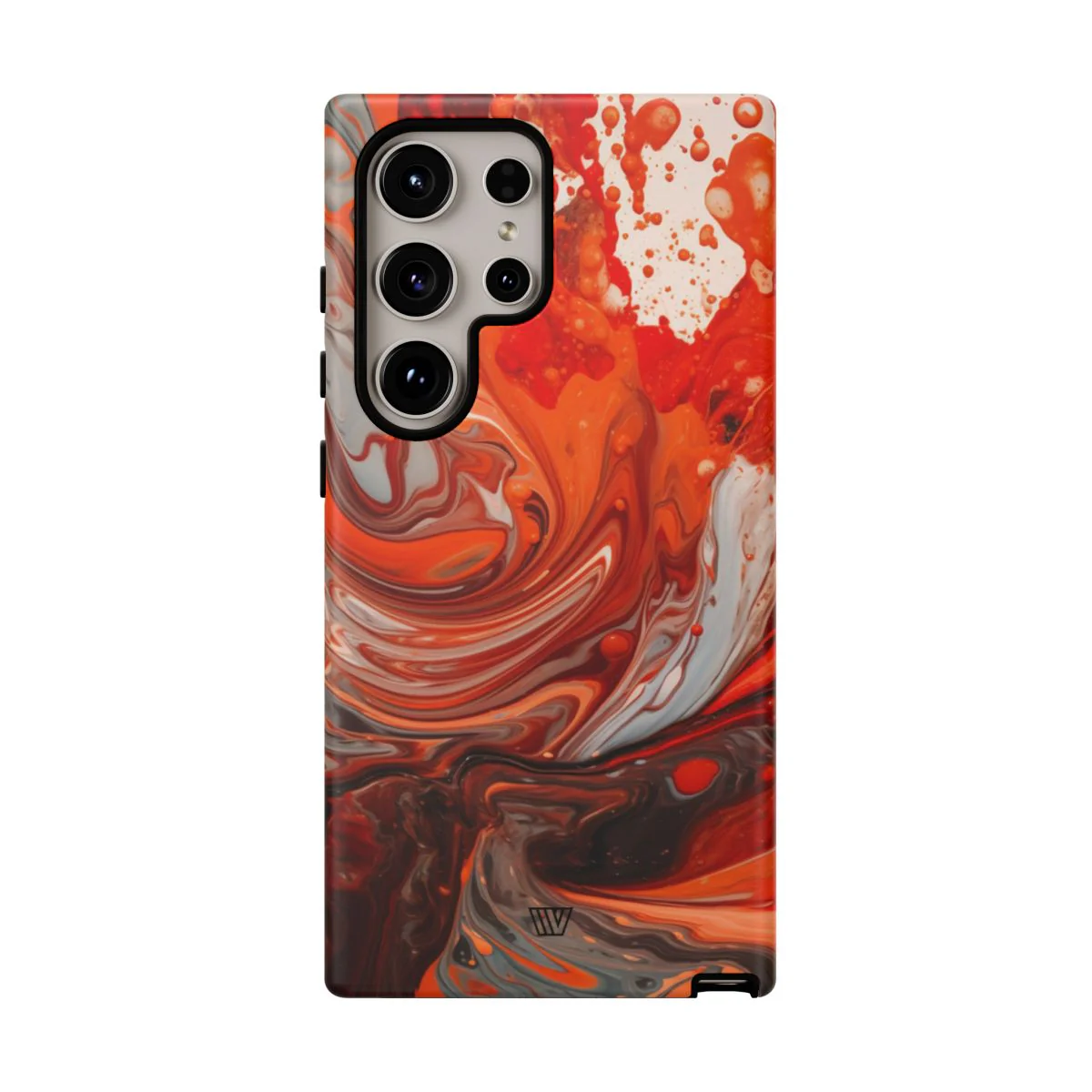 WHITE FIRE PAINT SWIRL | Tough Phone Case - Image 103