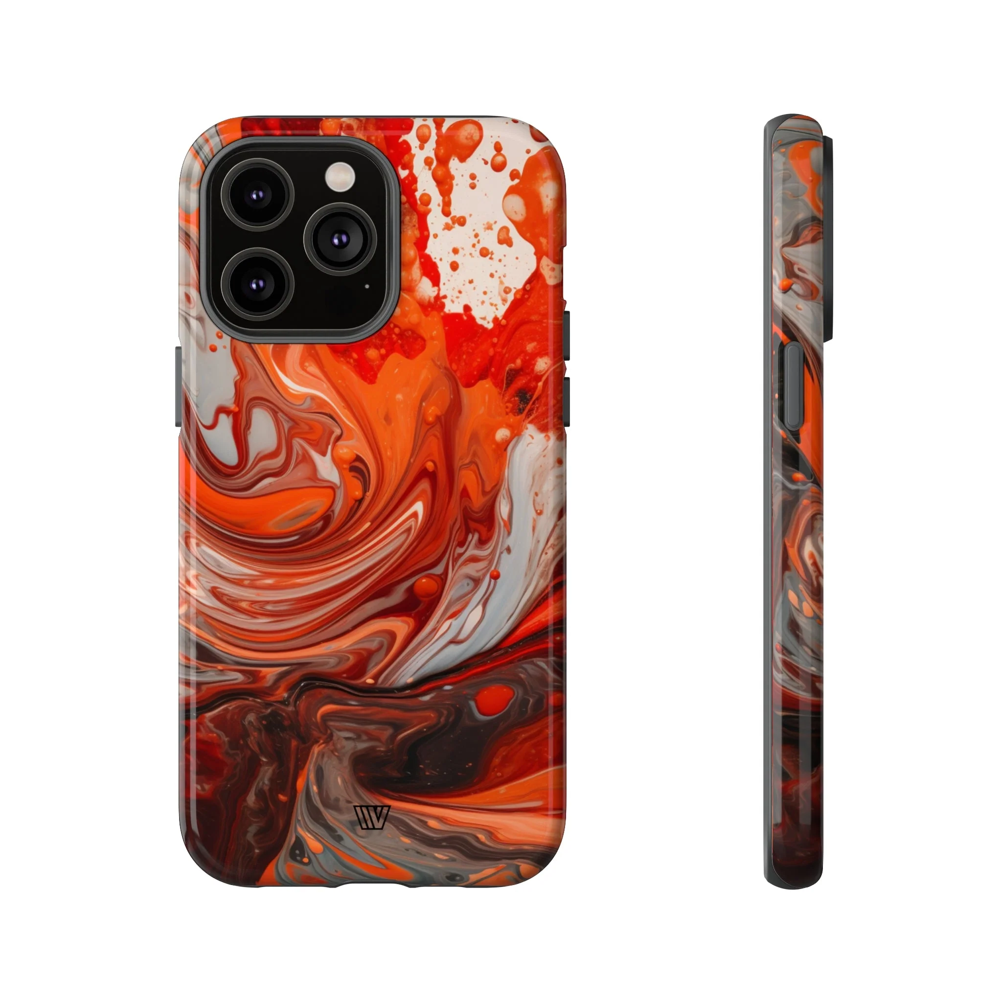 WHITE FIRE PAINT SWIRL | Tough Phone Case - Image 11