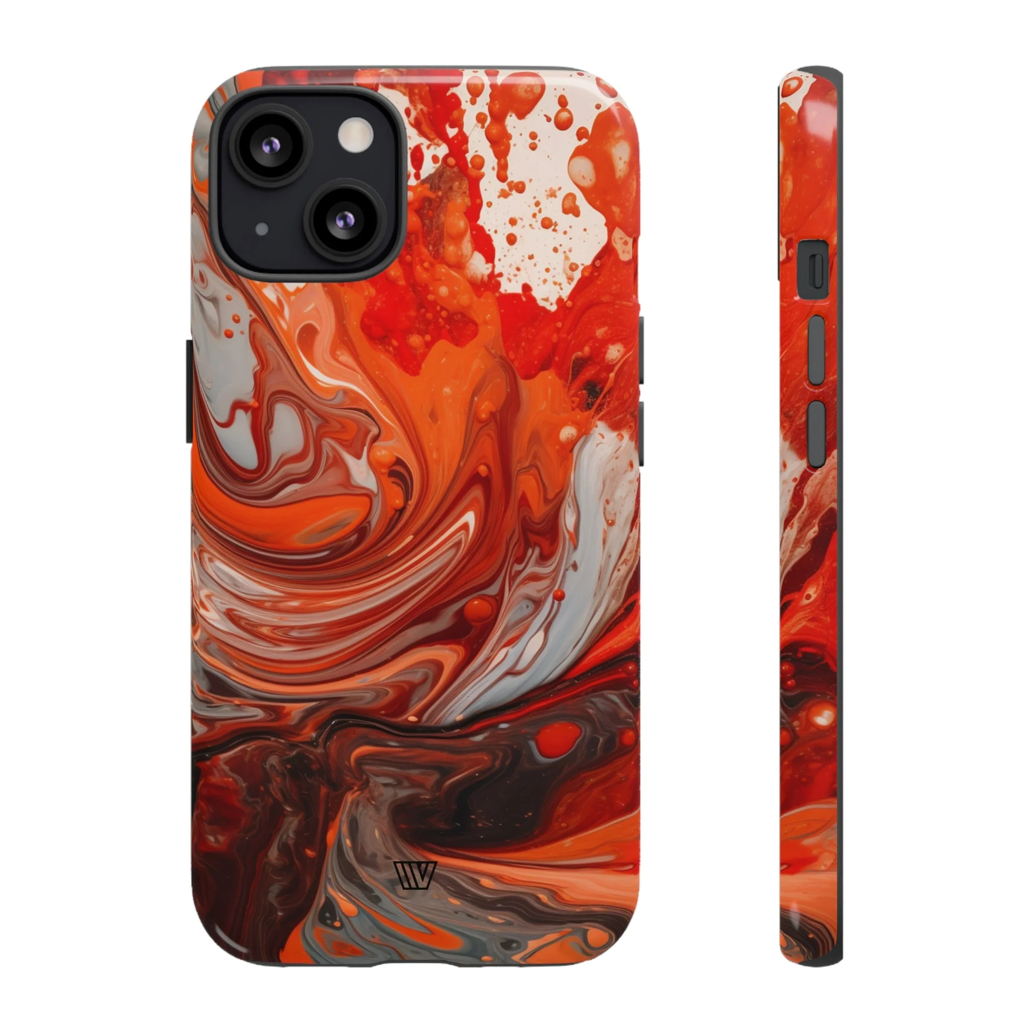 WHITE FIRE PAINT SWIRL | Tough Phone Case - Image 13