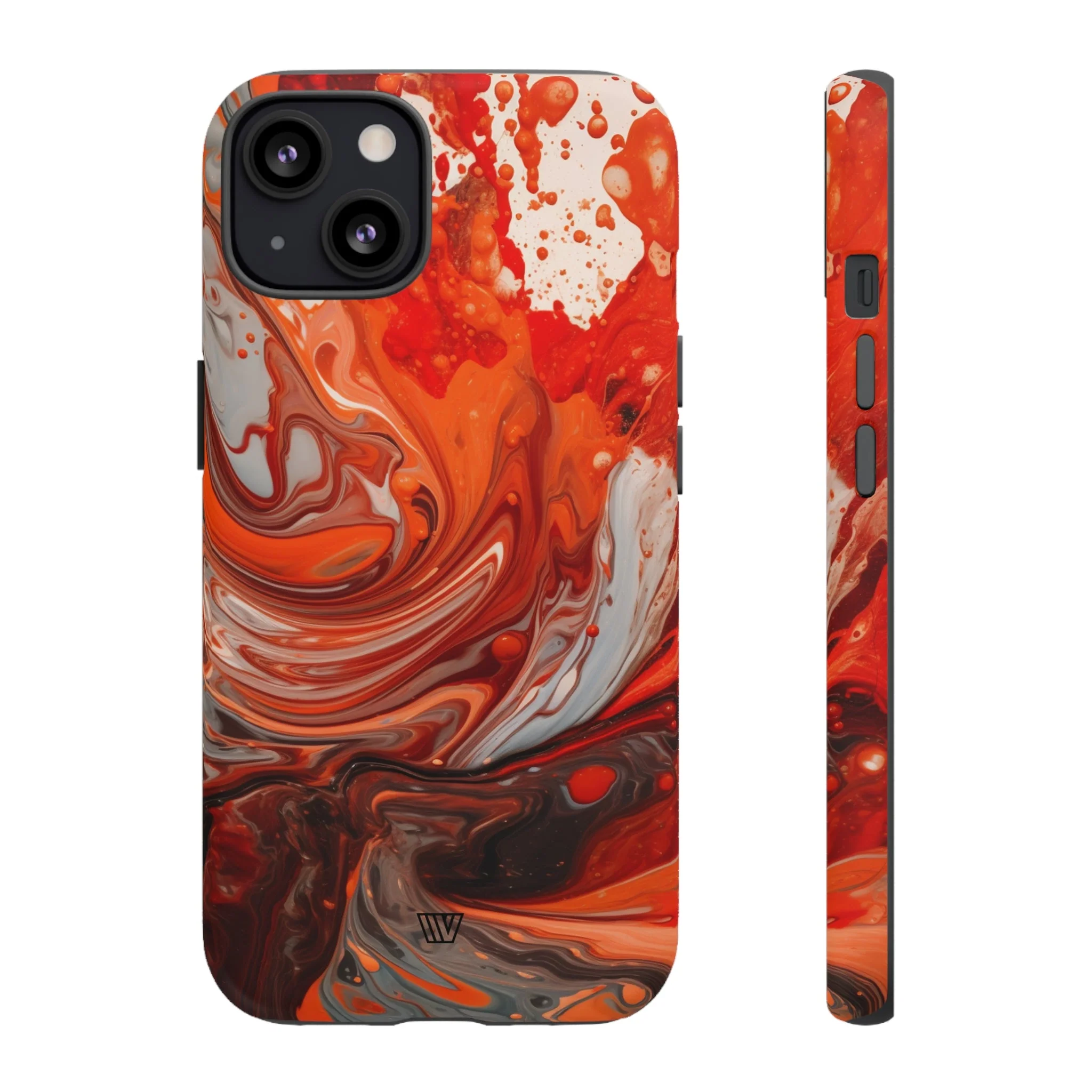 WHITE FIRE PAINT SWIRL | Tough Phone Case - Image 14
