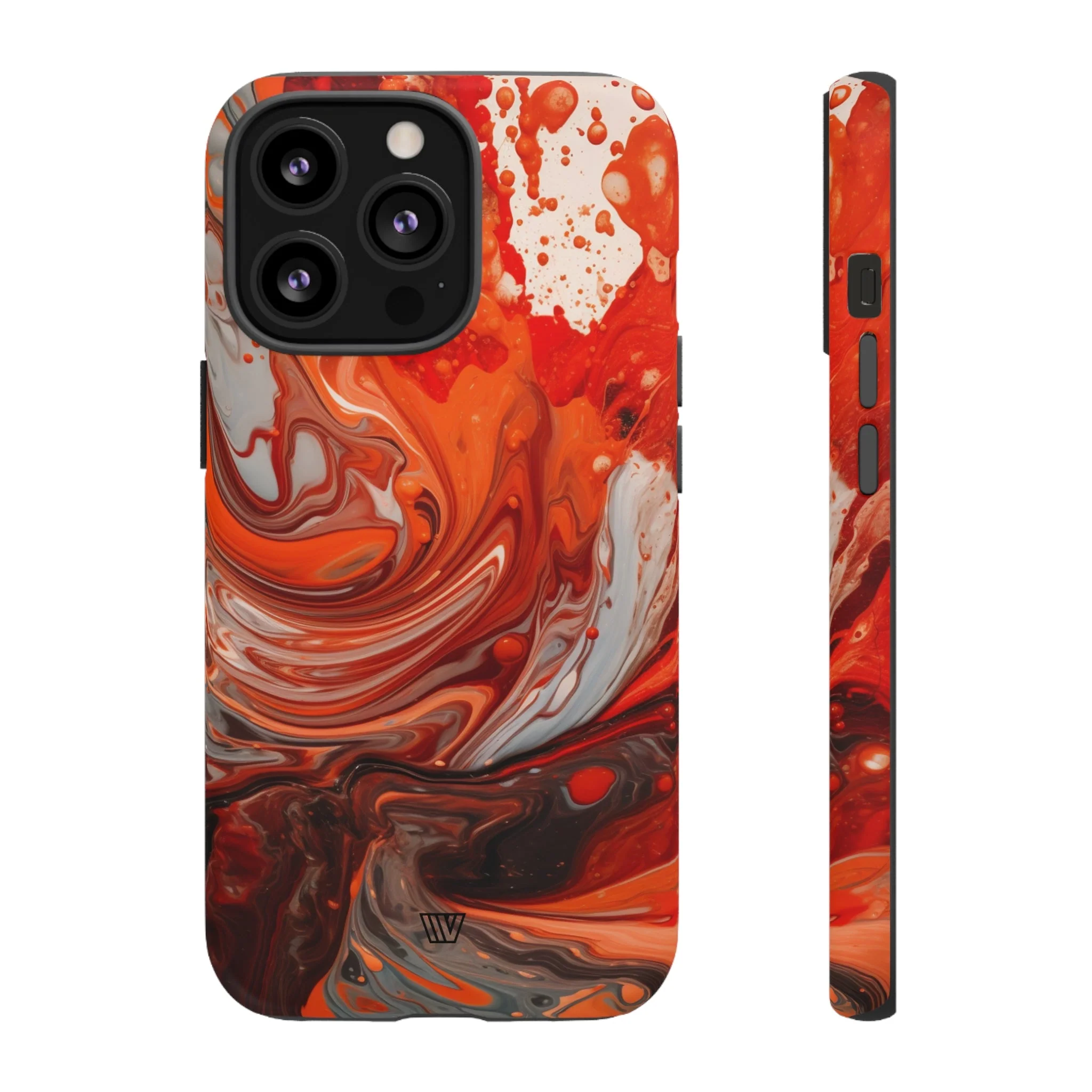 WHITE FIRE PAINT SWIRL | Tough Phone Case - Image 18