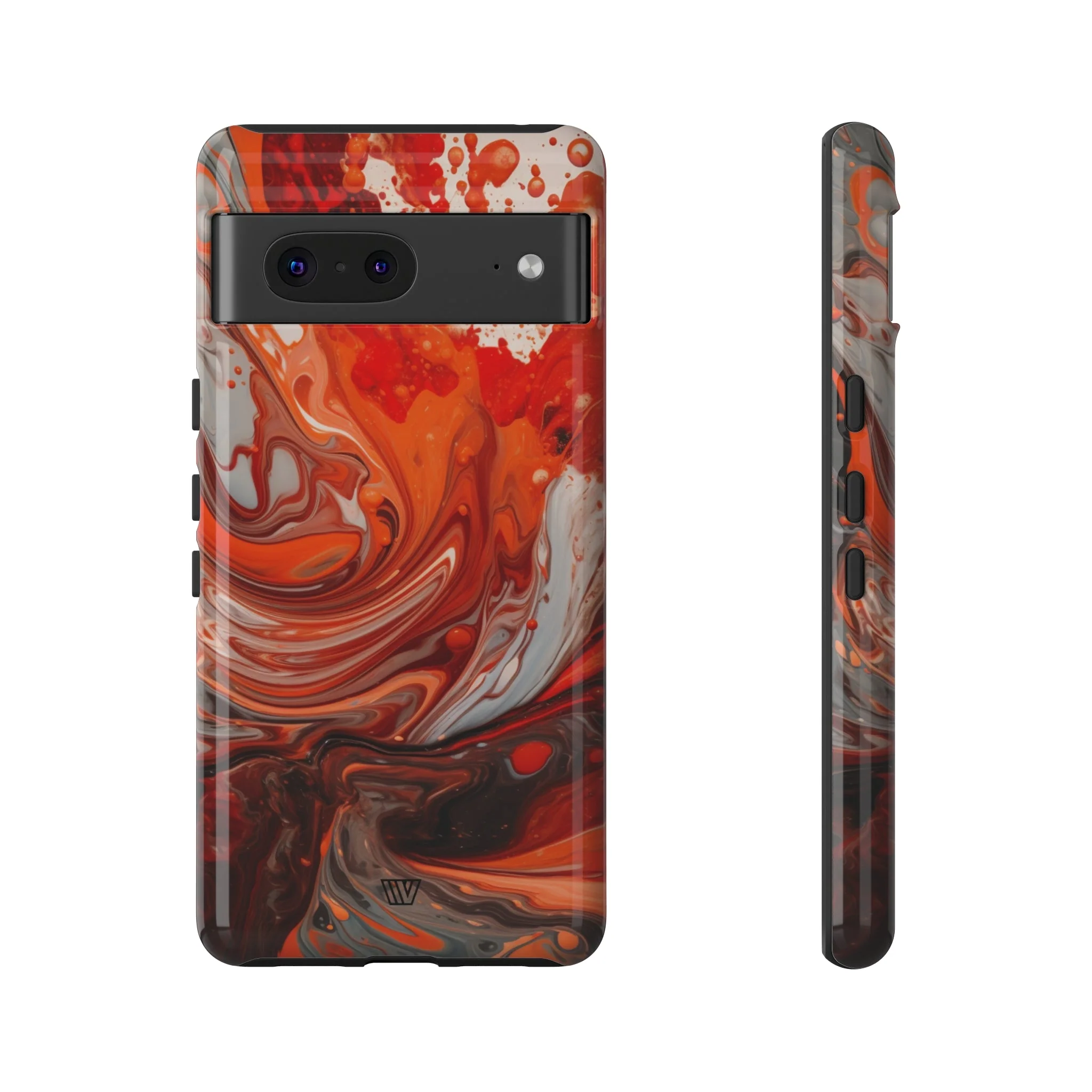 WHITE FIRE PAINT SWIRL | Tough Phone Case - Image 19