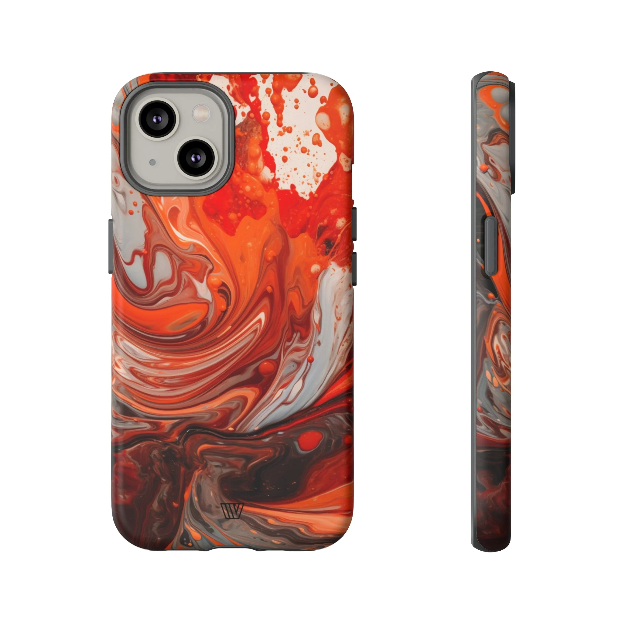 WHITE FIRE PAINT SWIRL | Tough Phone Case - Image 2