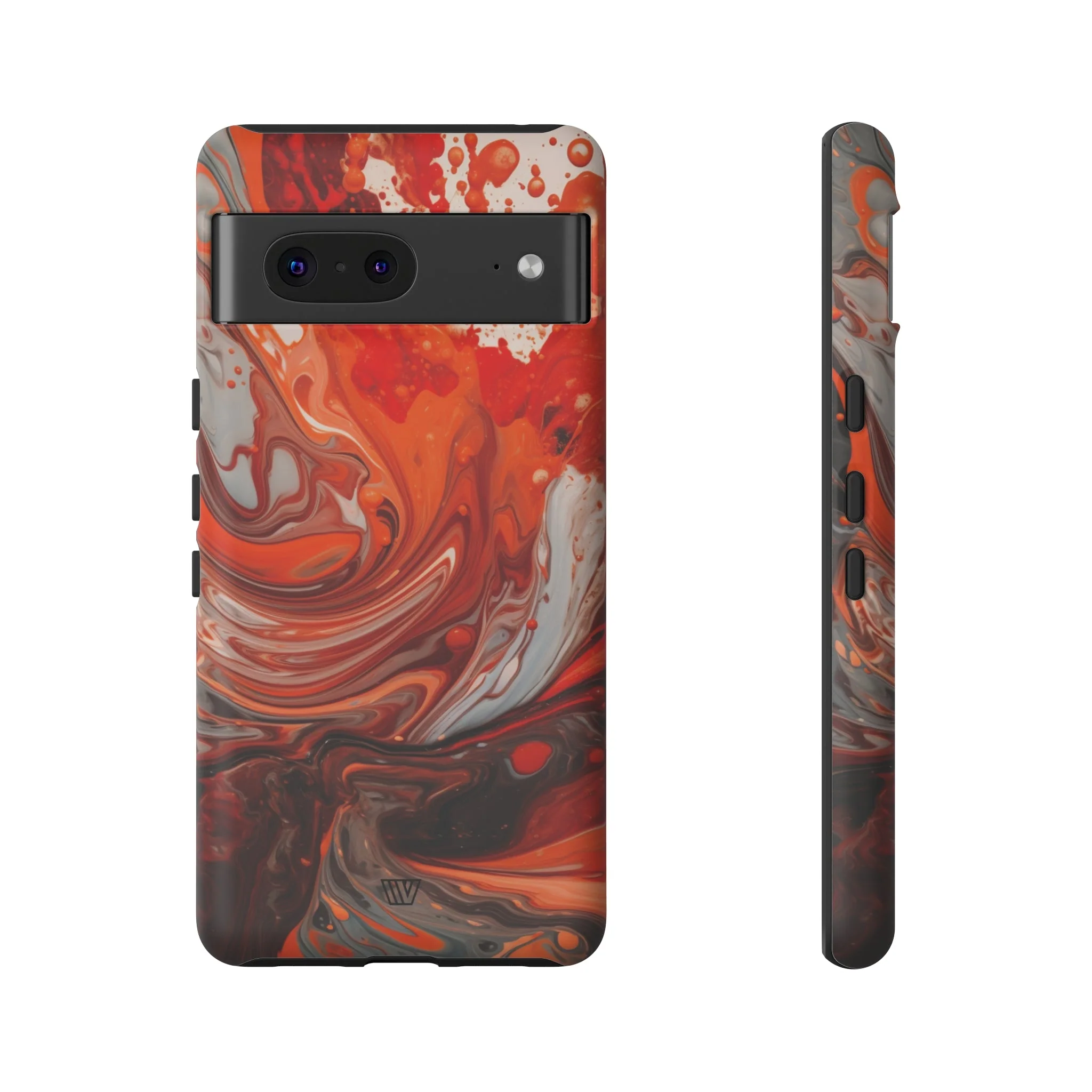 WHITE FIRE PAINT SWIRL | Tough Phone Case - Image 20