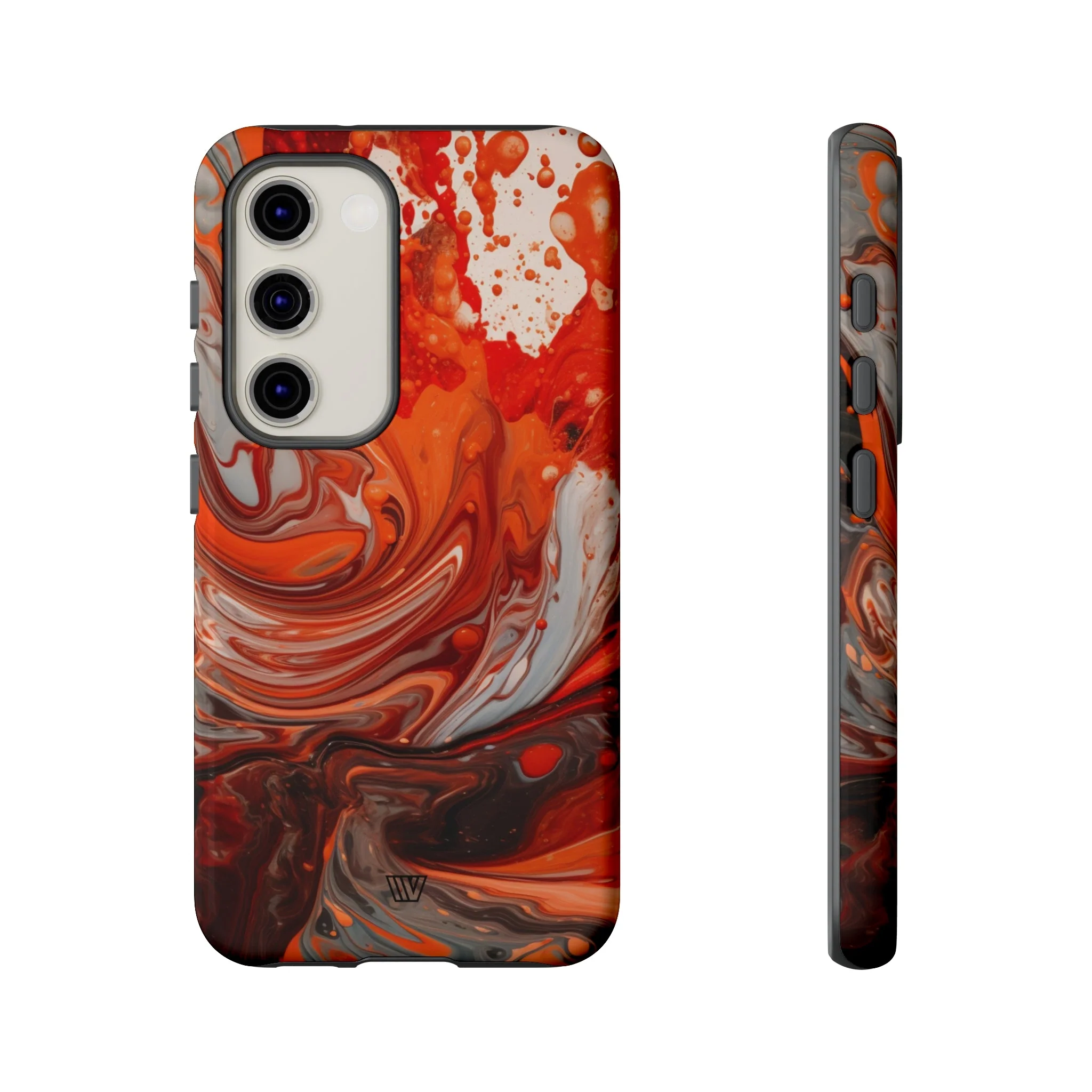 WHITE FIRE PAINT SWIRL | Tough Phone Case - Image 21
