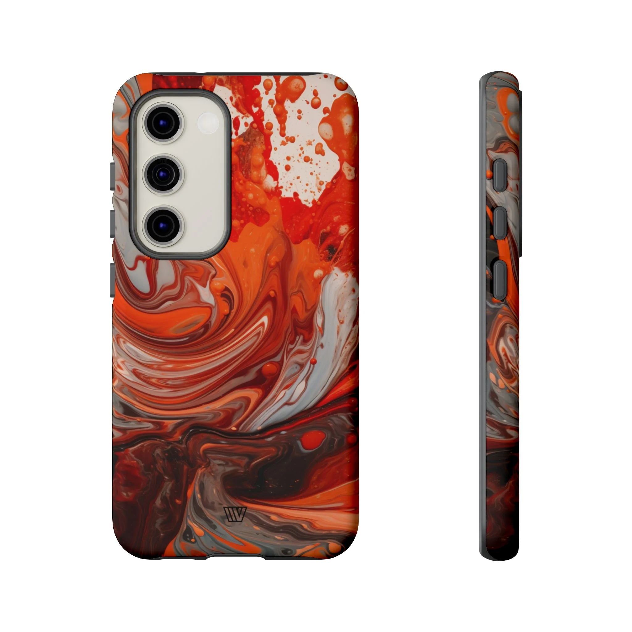 WHITE FIRE PAINT SWIRL | Tough Phone Case - Image 22