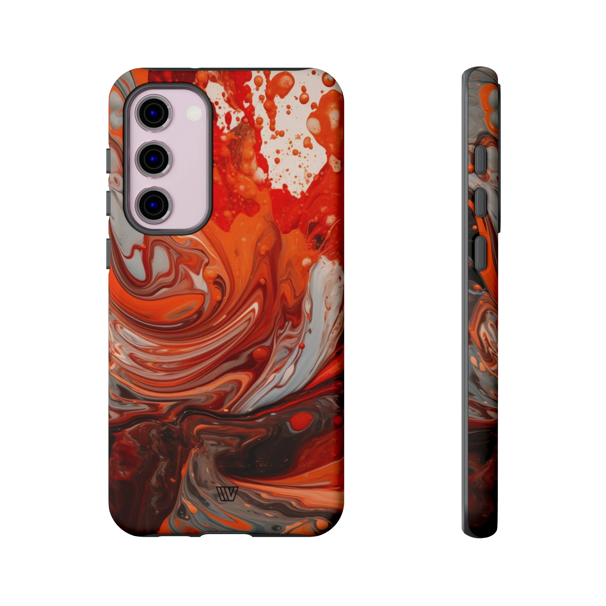 WHITE FIRE PAINT SWIRL | Tough Phone Case - Image 24