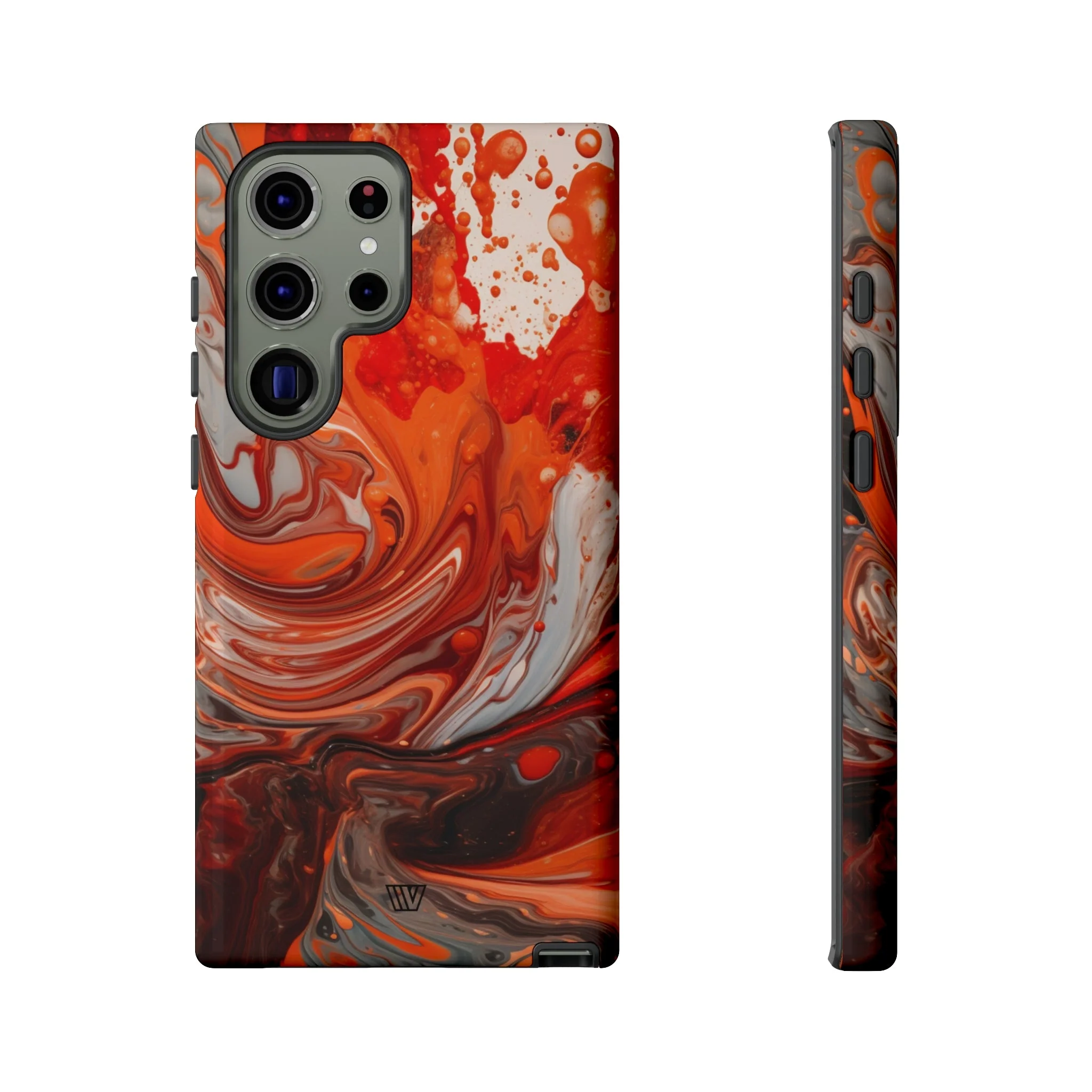 WHITE FIRE PAINT SWIRL | Tough Phone Case - Image 25
