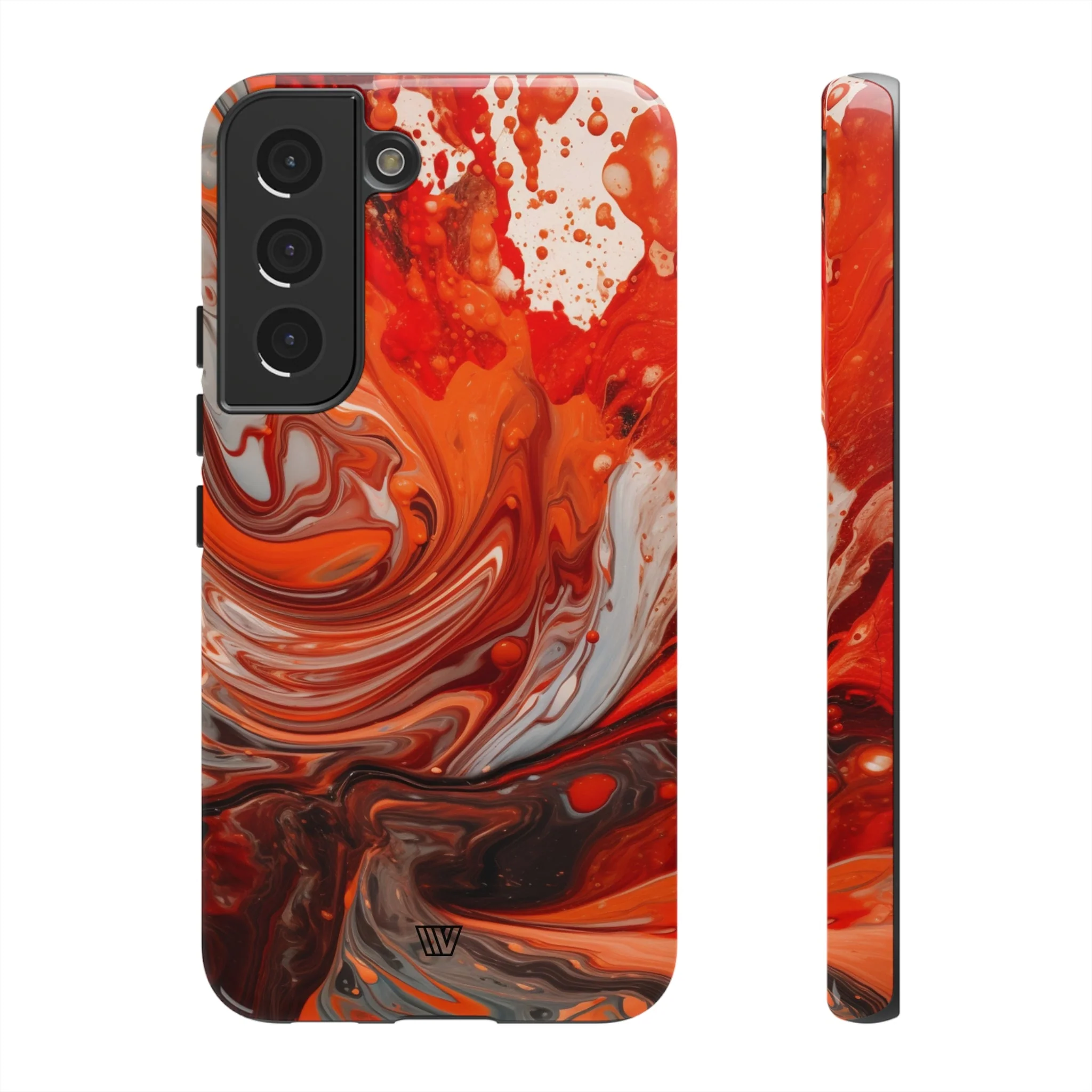 WHITE FIRE PAINT SWIRL | Tough Phone Case - Image 27