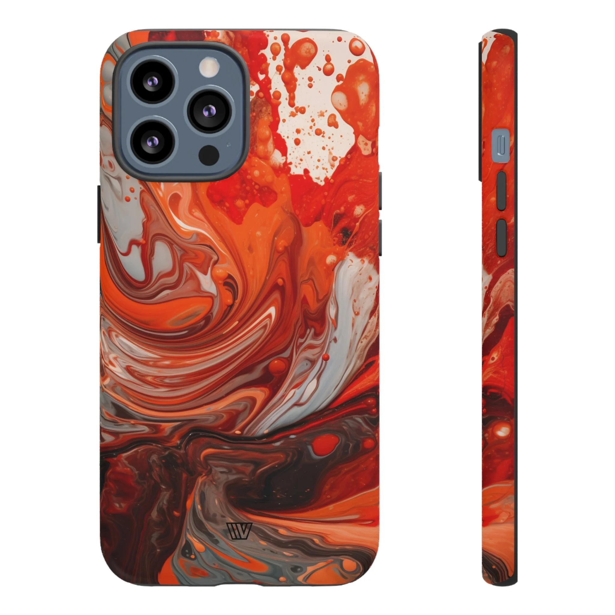 WHITE FIRE PAINT SWIRL | Tough Phone Case - Image 30