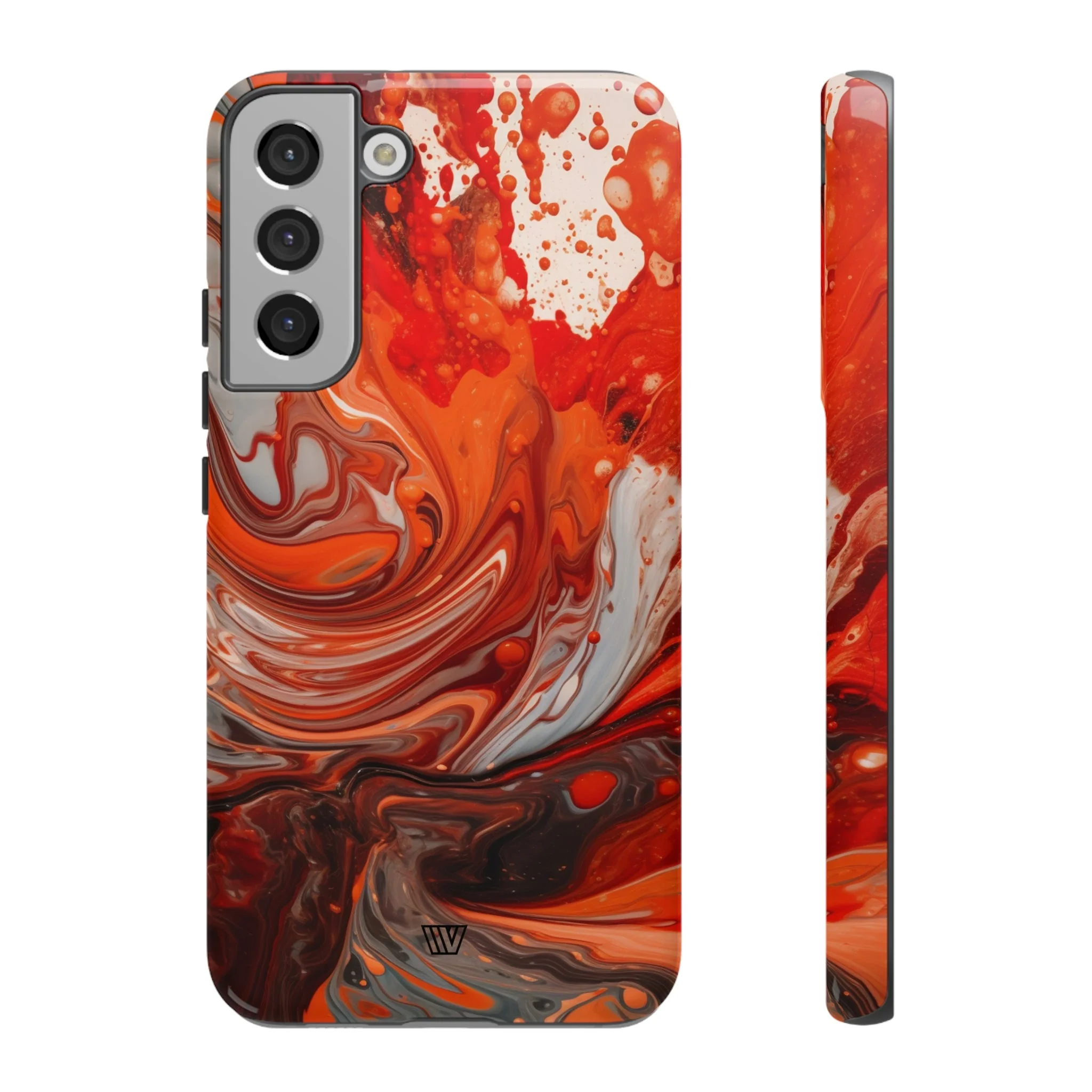 WHITE FIRE PAINT SWIRL | Tough Phone Case - Image 31