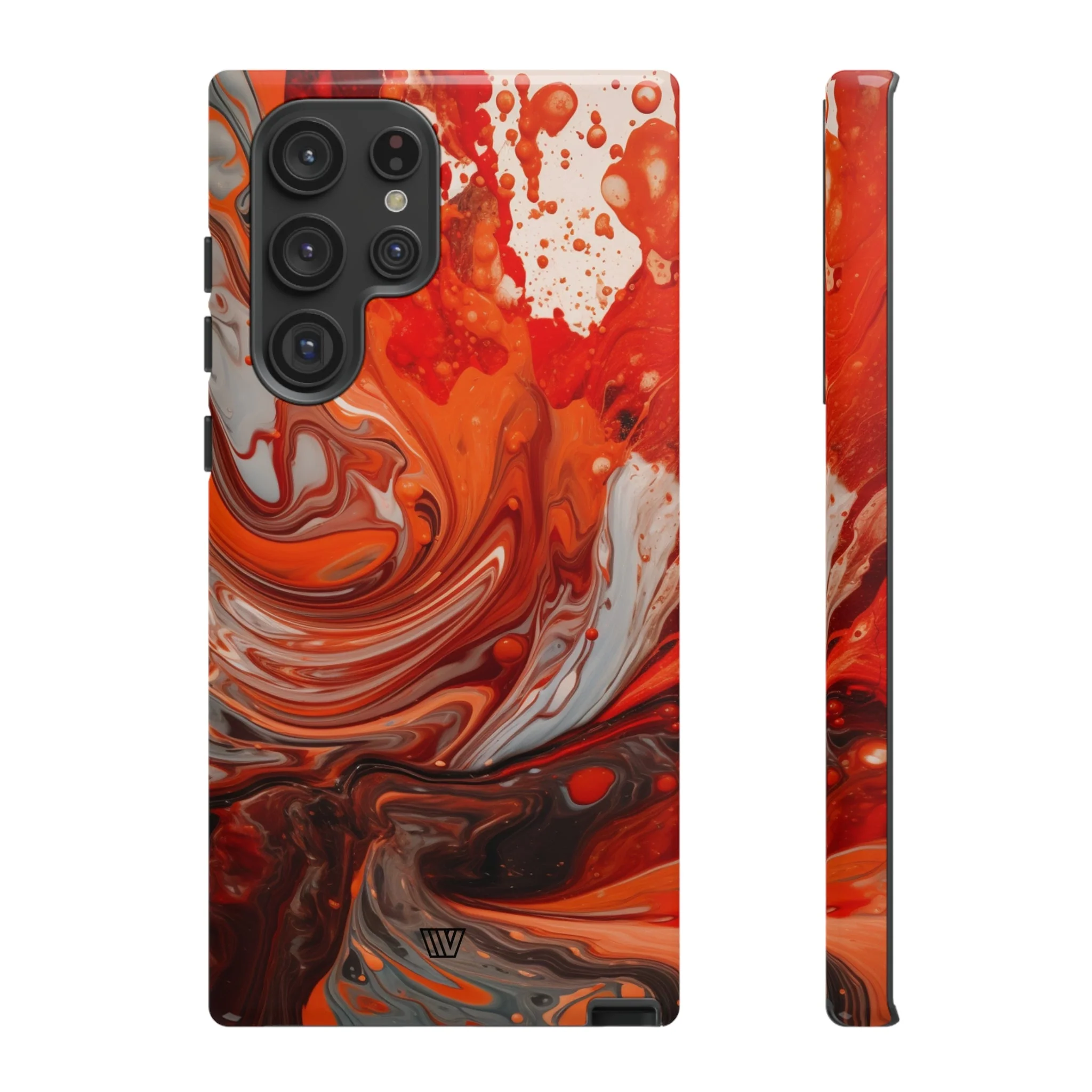 WHITE FIRE PAINT SWIRL | Tough Phone Case - Image 33