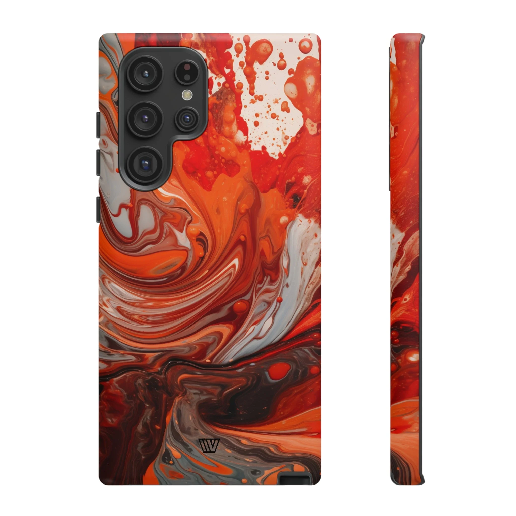 WHITE FIRE PAINT SWIRL | Tough Phone Case - Image 34