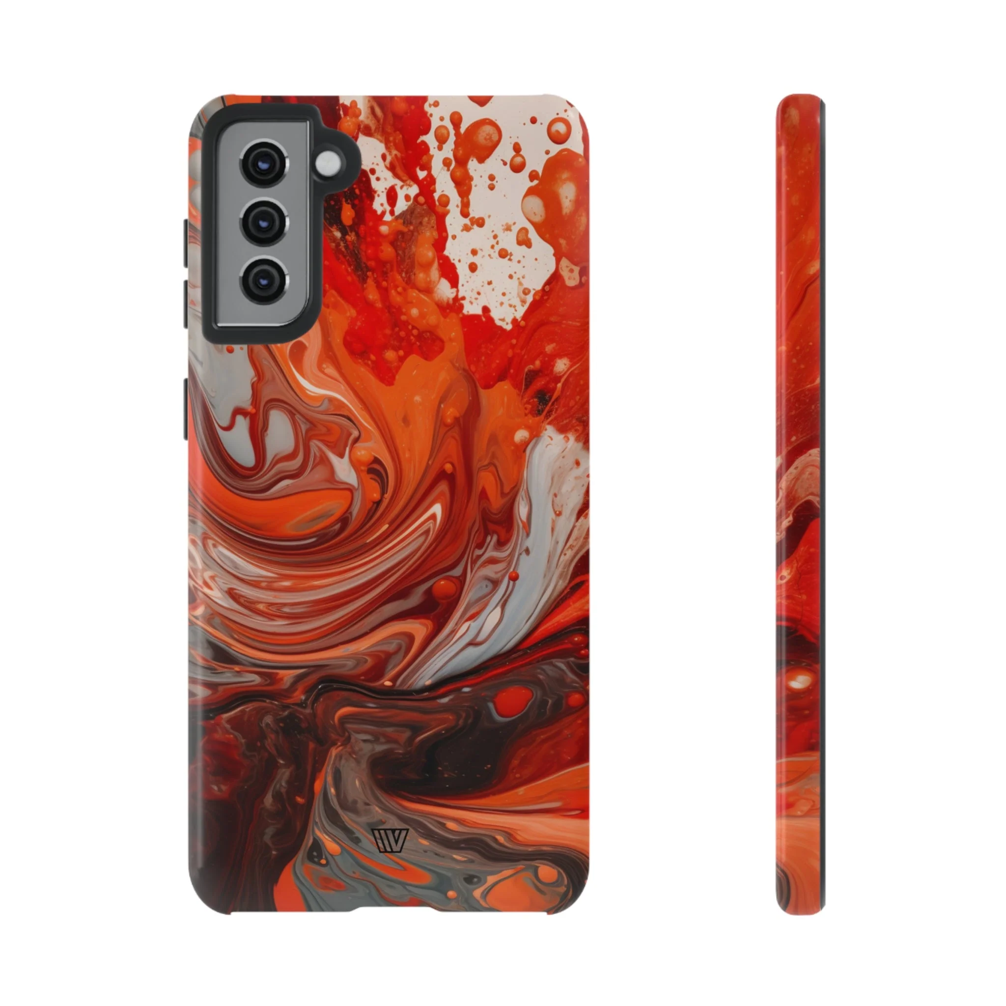 WHITE FIRE PAINT SWIRL | Tough Phone Case - Image 37