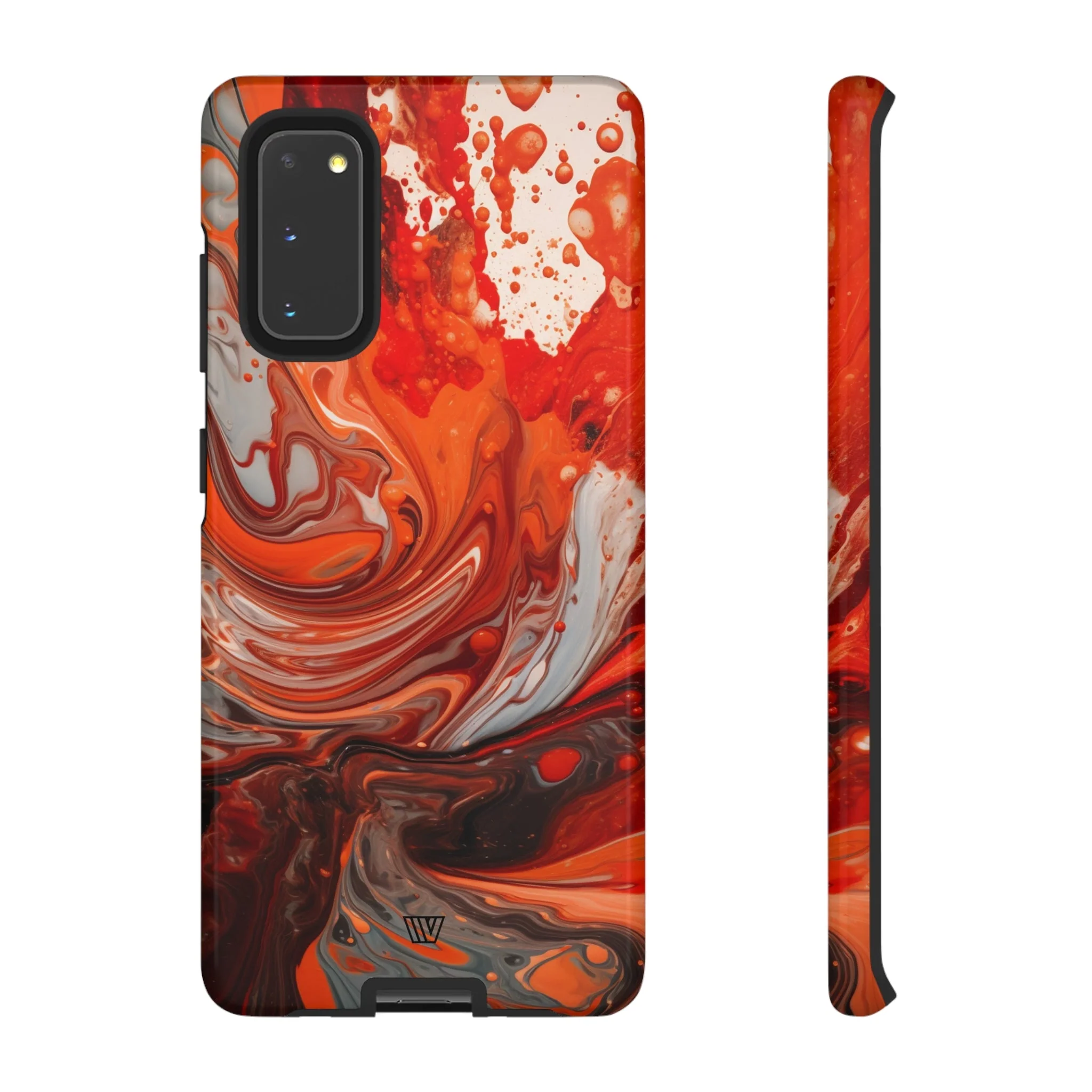 WHITE FIRE PAINT SWIRL | Tough Phone Case - Image 43