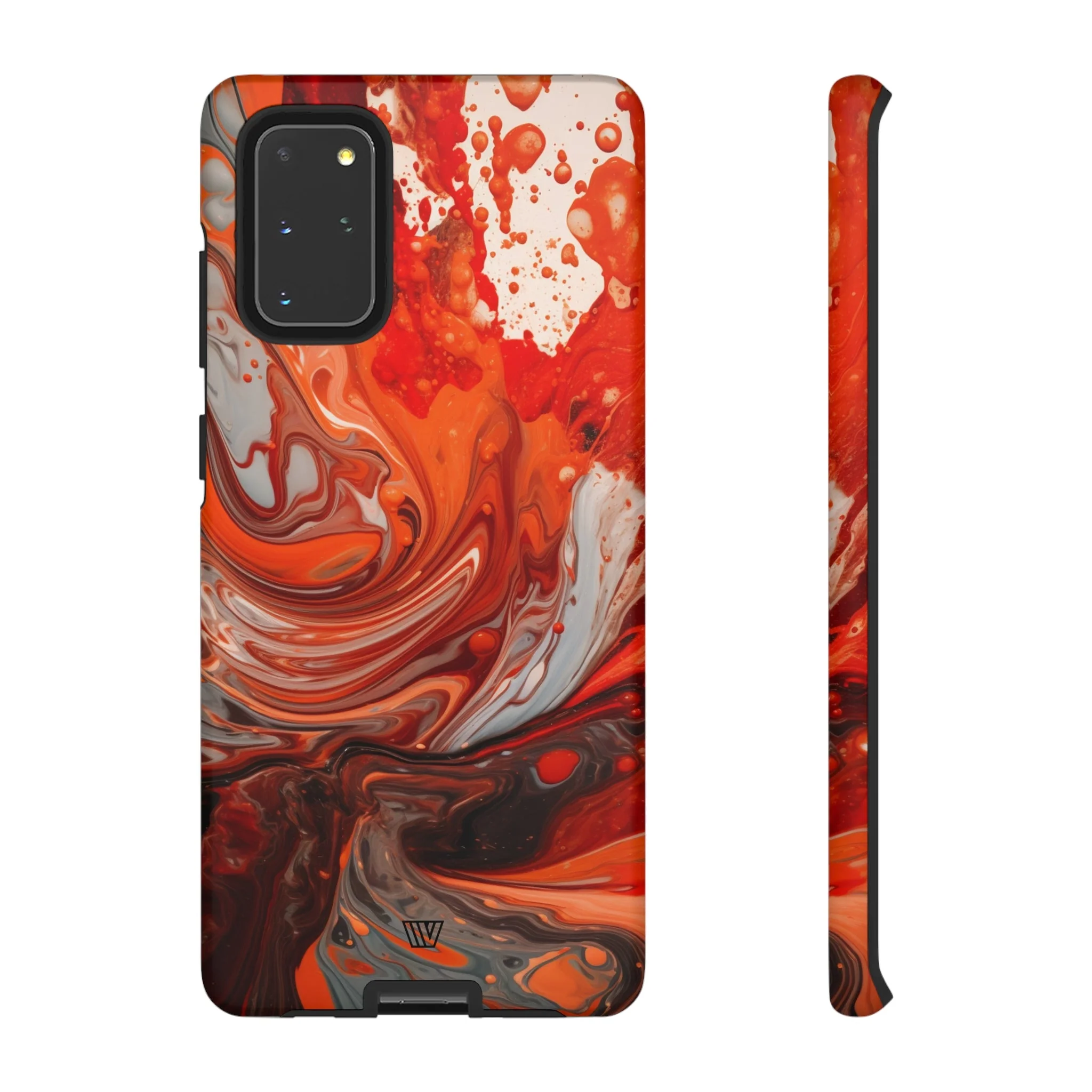 WHITE FIRE PAINT SWIRL | Tough Phone Case - Image 46