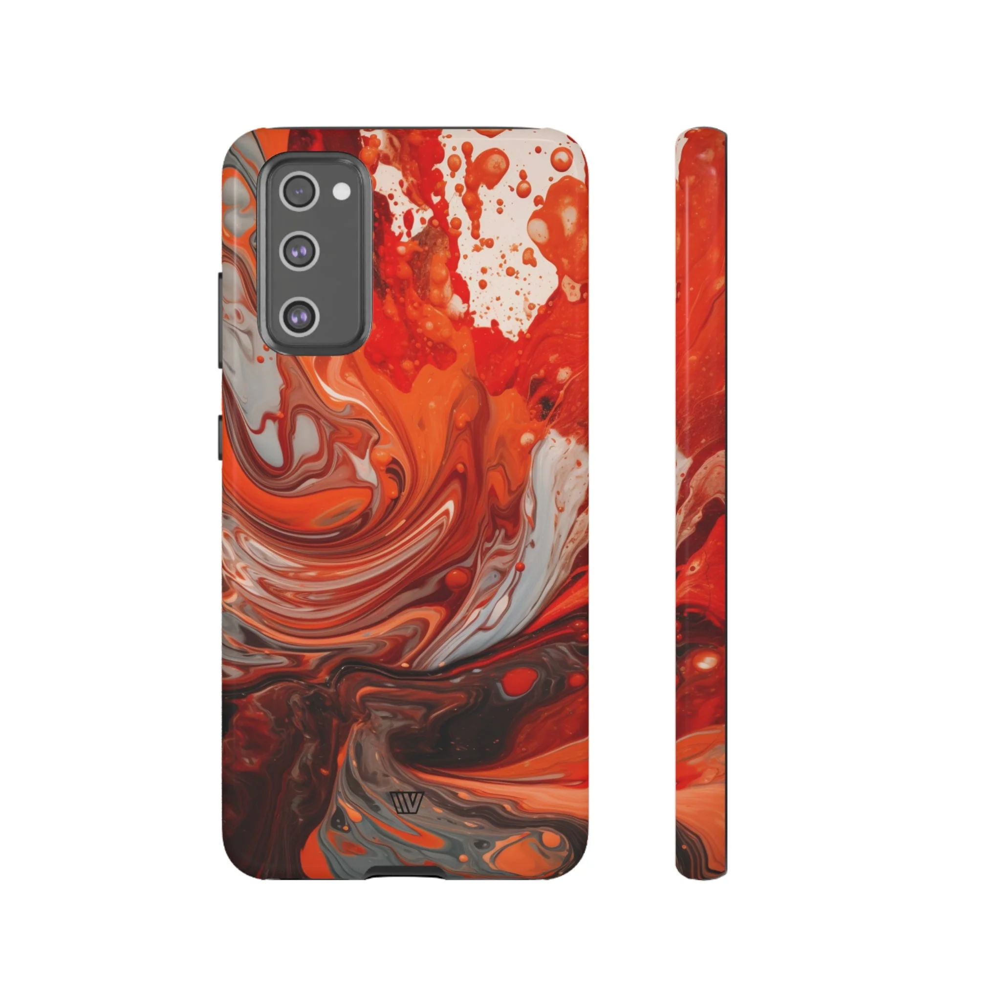 WHITE FIRE PAINT SWIRL | Tough Phone Case - Image 49