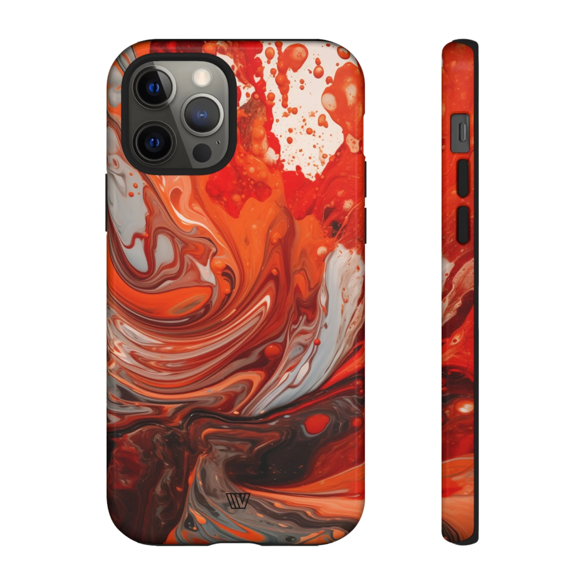 WHITE FIRE PAINT SWIRL | Tough Phone Case - Image 5