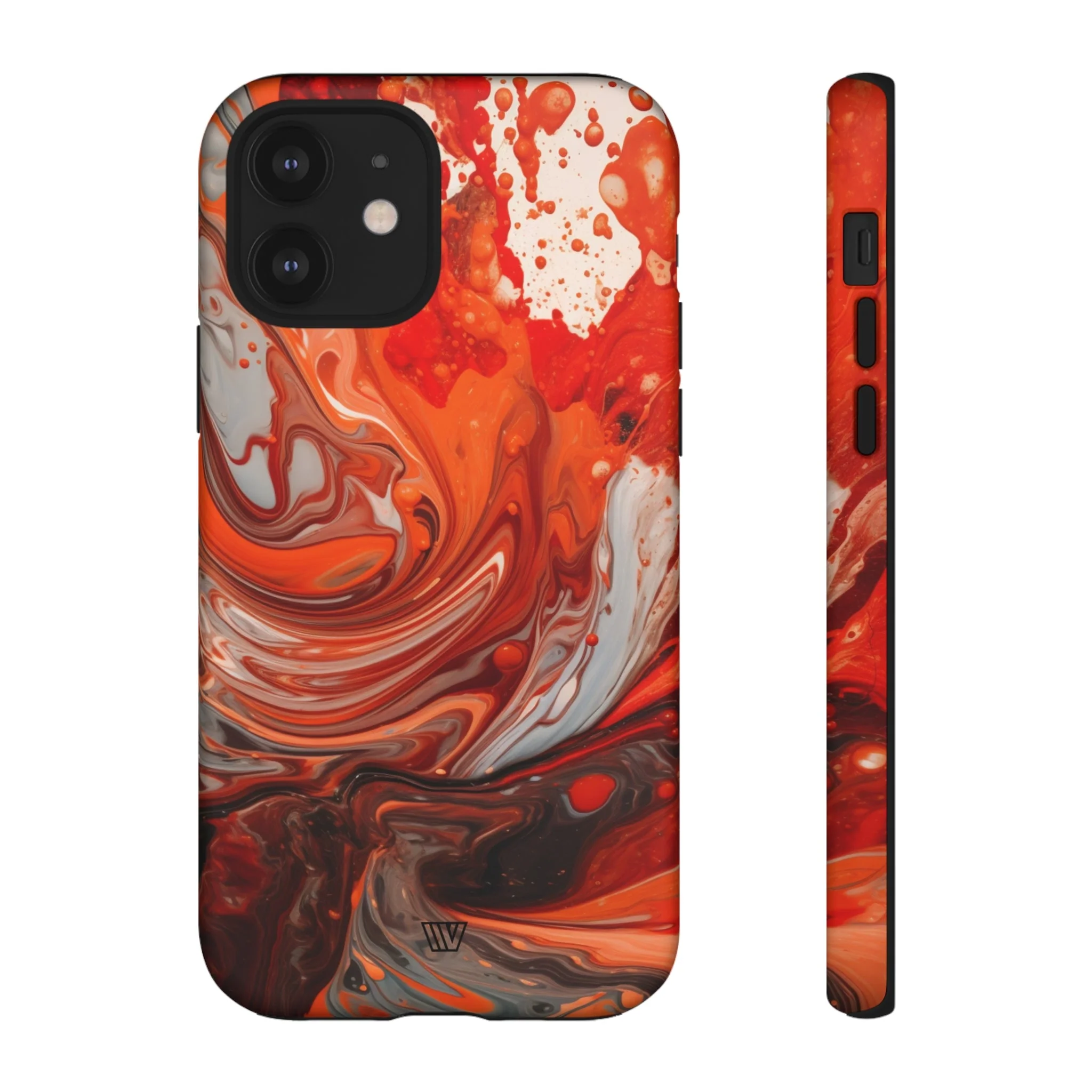 WHITE FIRE PAINT SWIRL | Tough Phone Case - Image 52