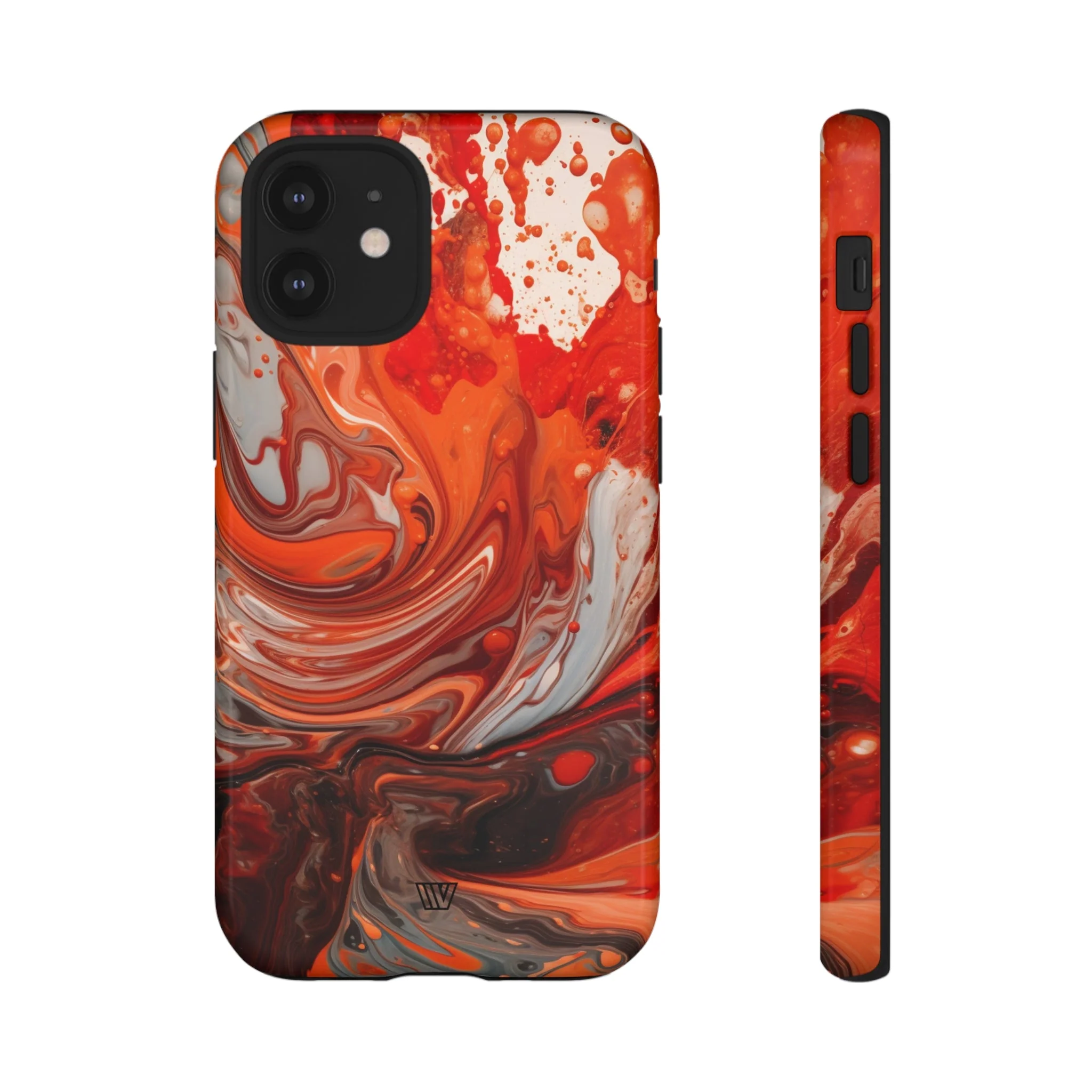 WHITE FIRE PAINT SWIRL | Tough Phone Case - Image 53