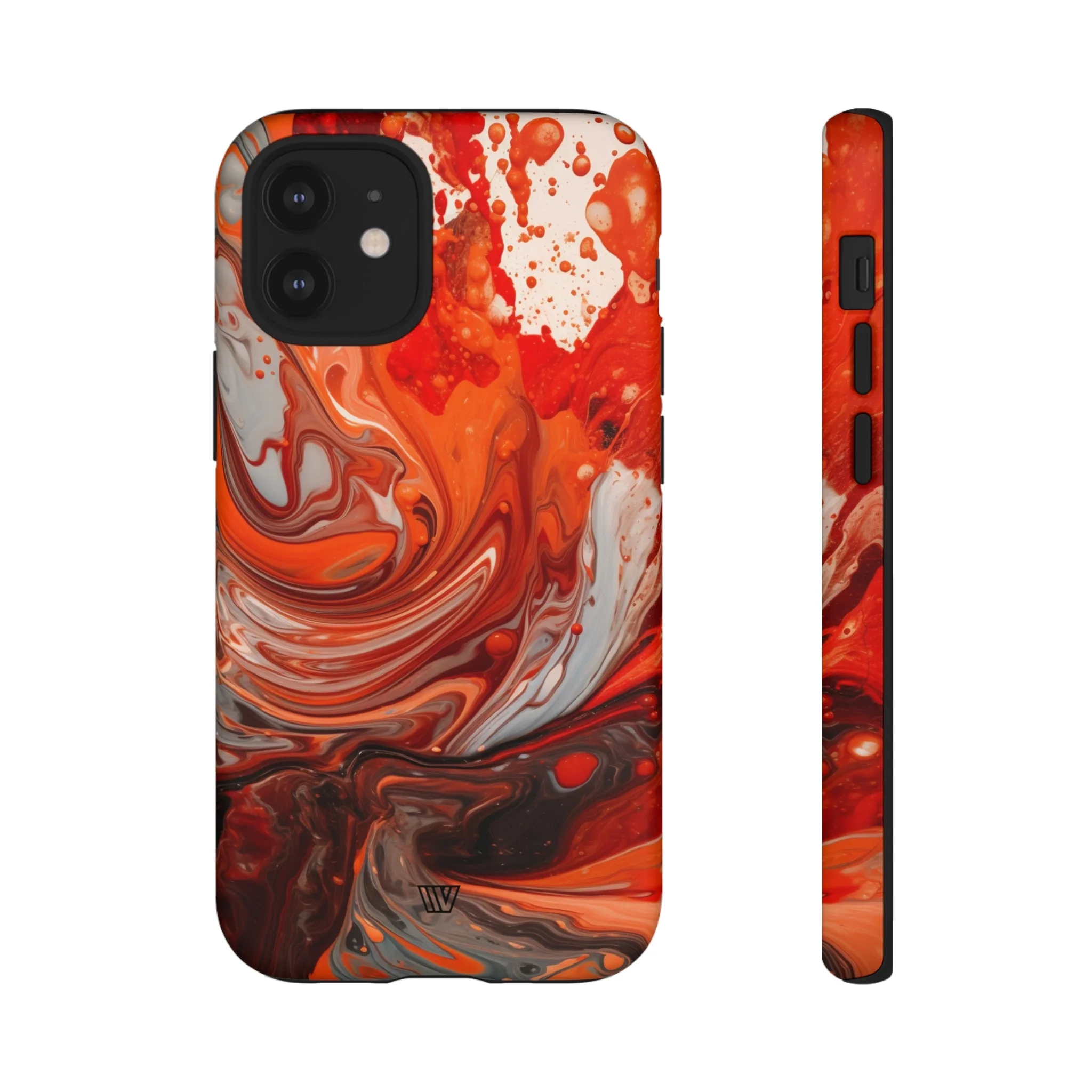 WHITE FIRE PAINT SWIRL | Tough Phone Case - Image 54