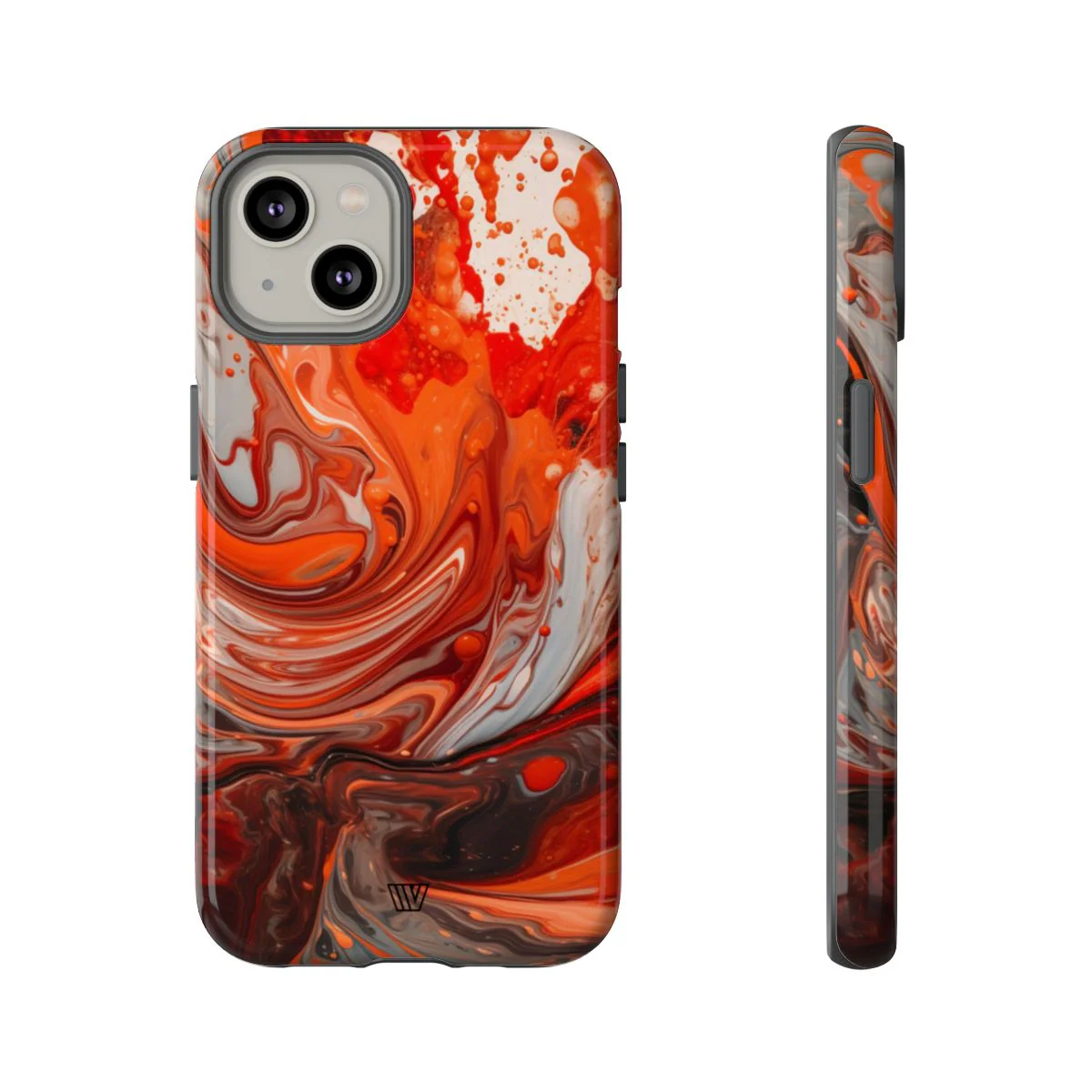 WHITE FIRE PAINT SWIRL | Tough Phone Case - Image 57