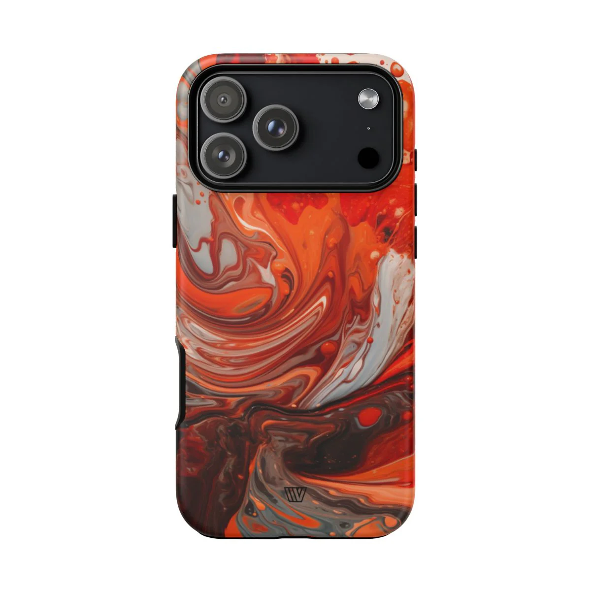 WHITE FIRE PAINT SWIRL | Tough Phone Case - Image 66