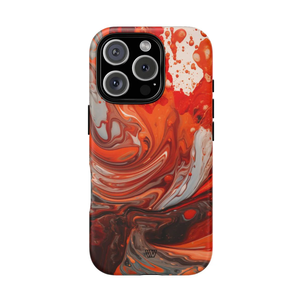 WHITE FIRE PAINT SWIRL | Tough Phone Case - Image 68
