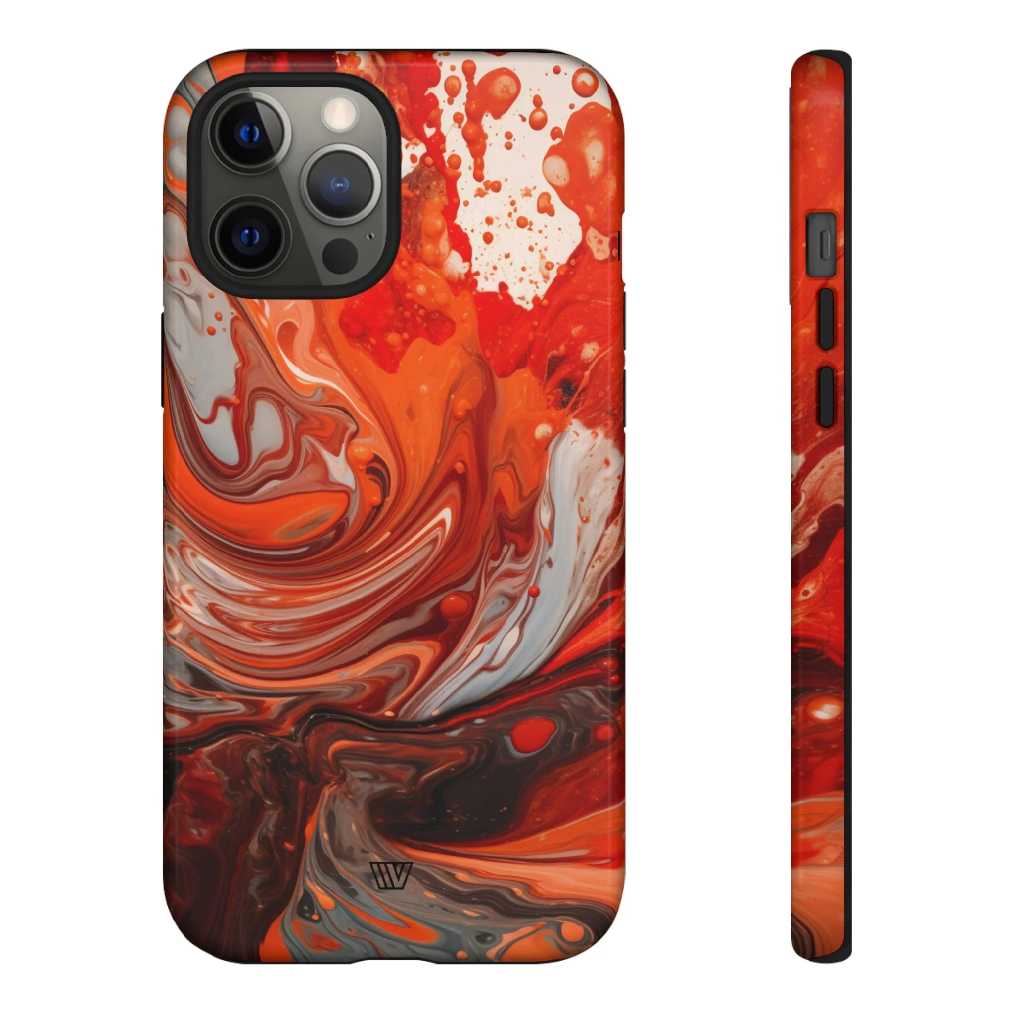 WHITE FIRE PAINT SWIRL | Tough Phone Case - Image 7