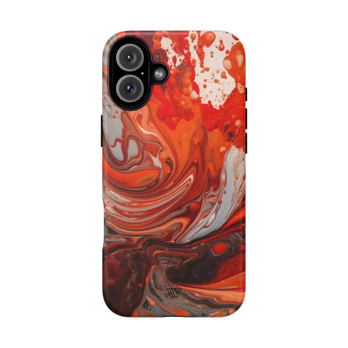 WHITE FIRE PAINT SWIRL | Tough Phone Case - Image 73