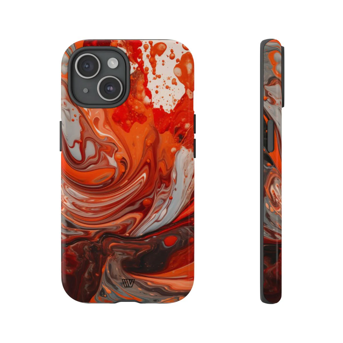 WHITE FIRE PAINT SWIRL | Tough Phone Case - Image 74