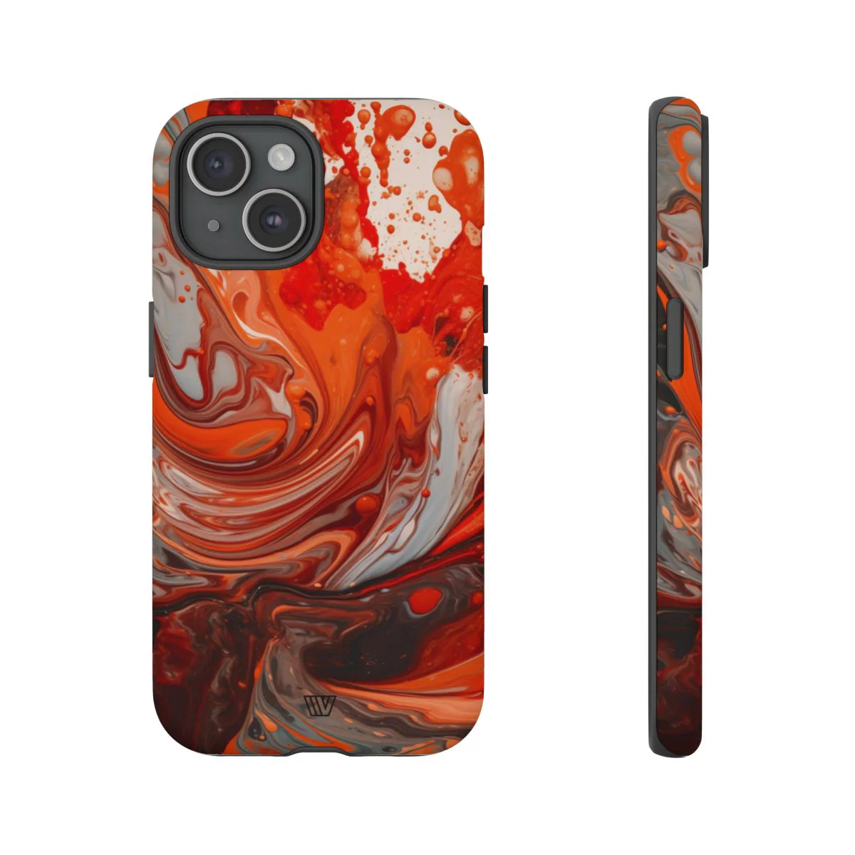 WHITE FIRE PAINT SWIRL | Tough Phone Case - Image 75