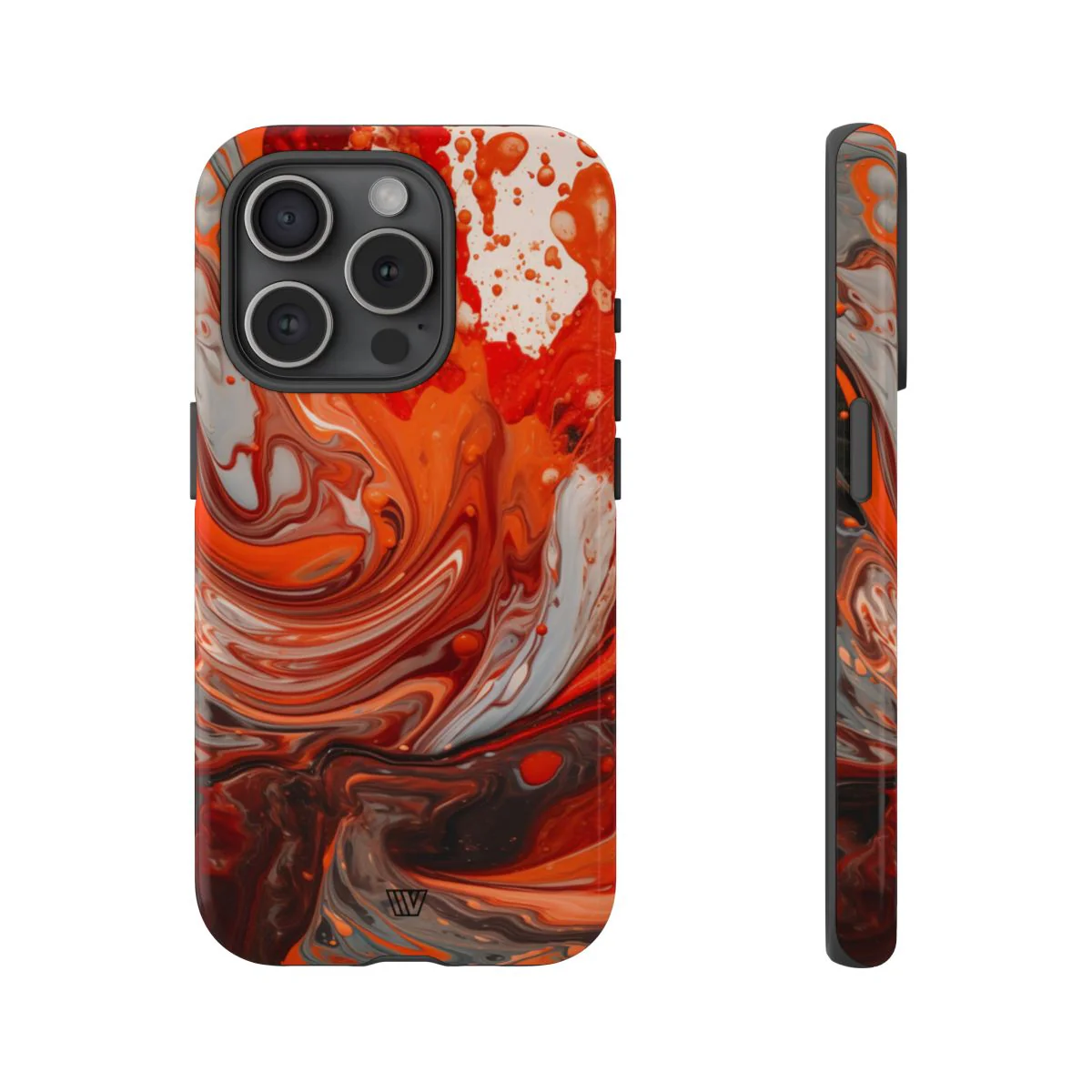 WHITE FIRE PAINT SWIRL | Tough Phone Case - Image 76