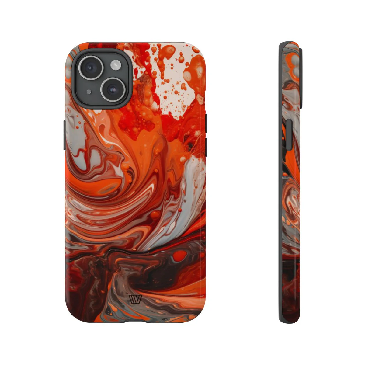 WHITE FIRE PAINT SWIRL | Tough Phone Case - Image 78