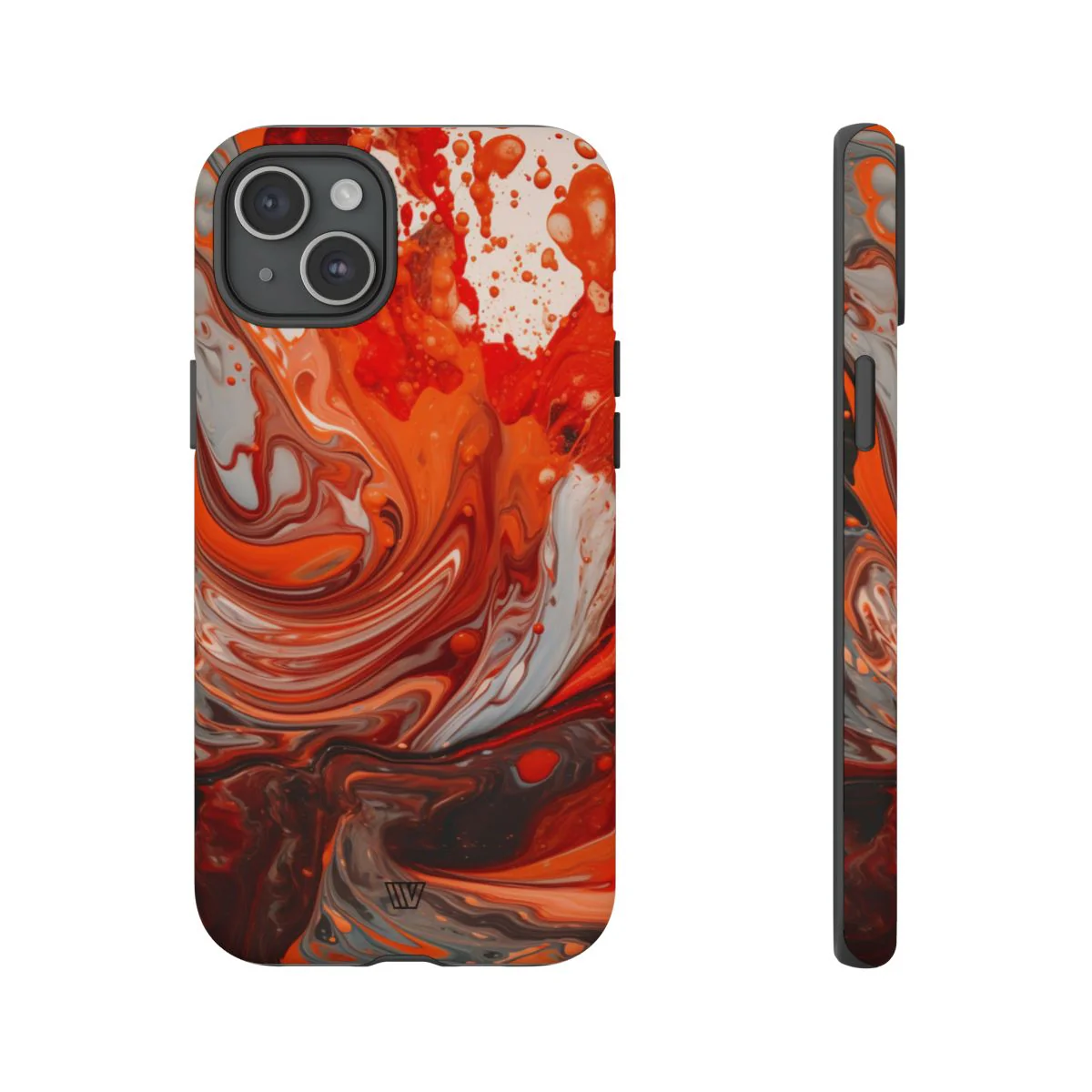 WHITE FIRE PAINT SWIRL | Tough Phone Case - Image 79