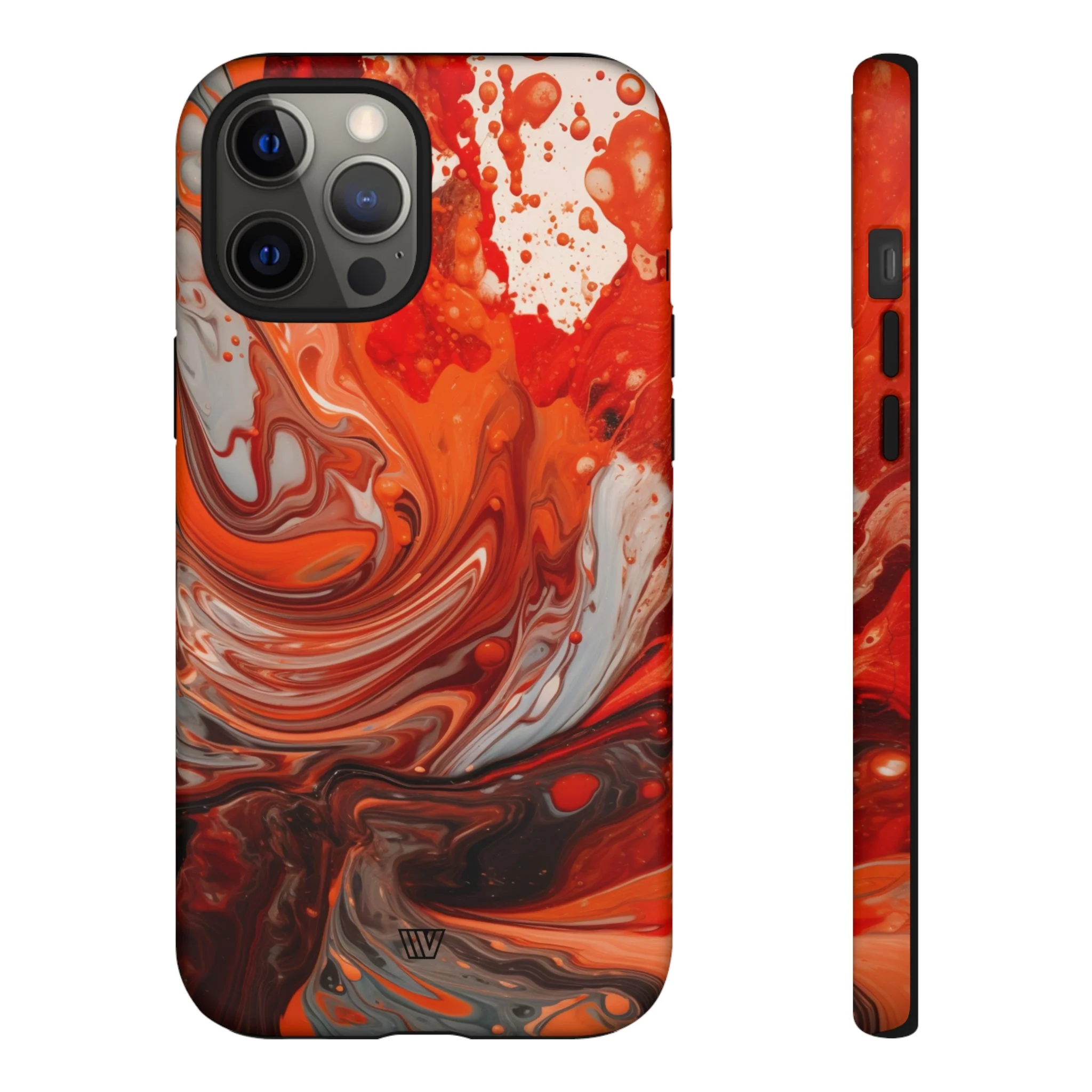 WHITE FIRE PAINT SWIRL | Tough Phone Case - Image 8