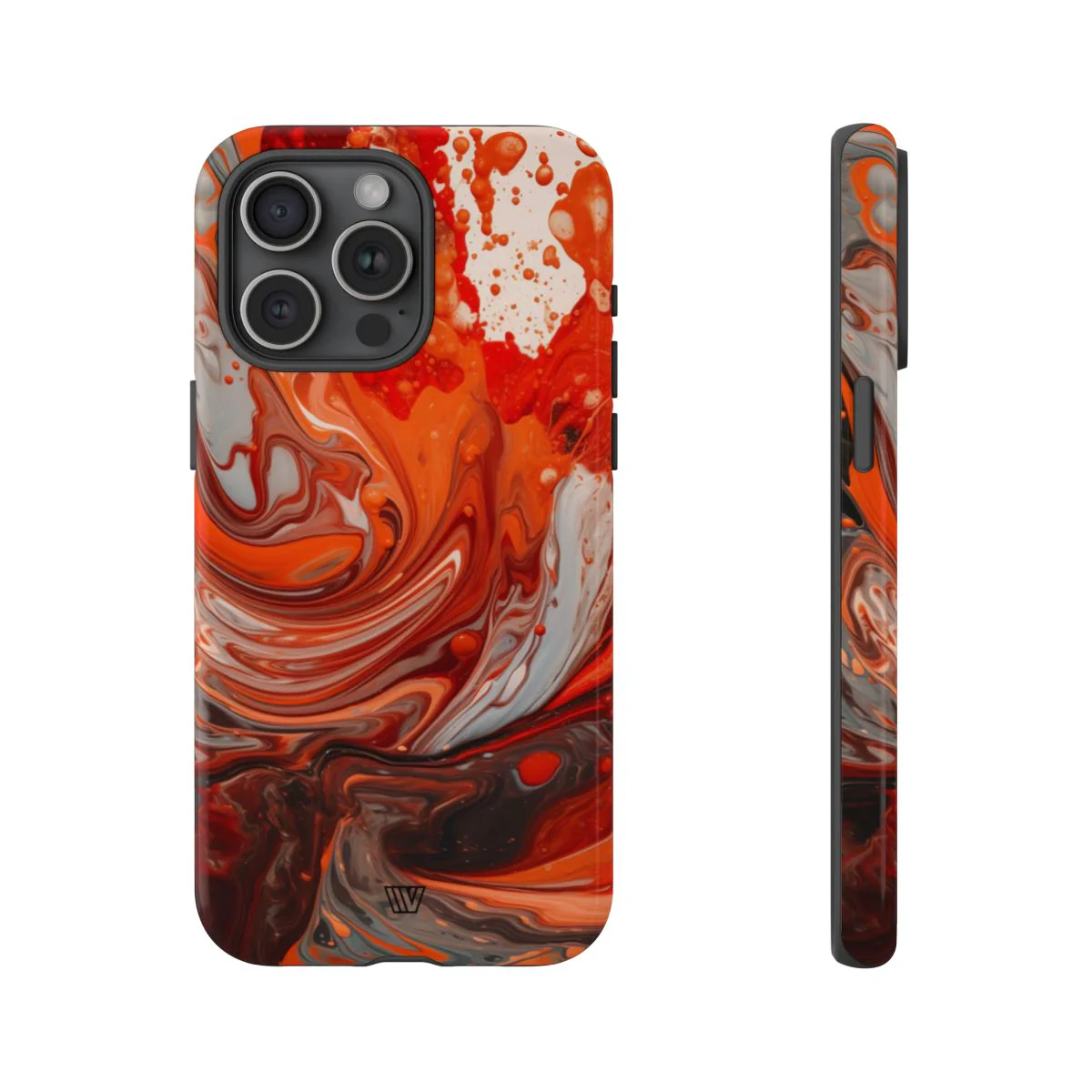 WHITE FIRE PAINT SWIRL | Tough Phone Case - Image 80