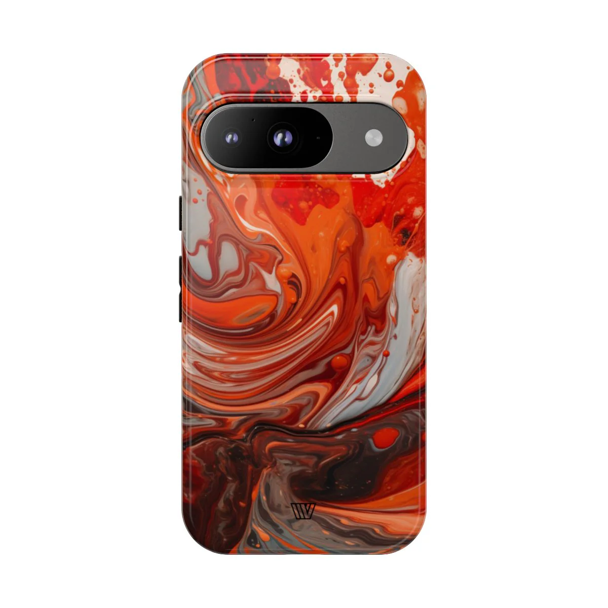 WHITE FIRE PAINT SWIRL | Tough Phone Case - Image 82