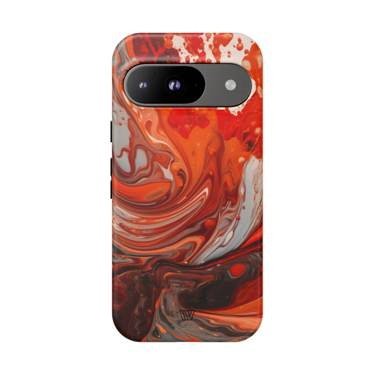 WHITE FIRE PAINT SWIRL | Tough Phone Case - Image 83