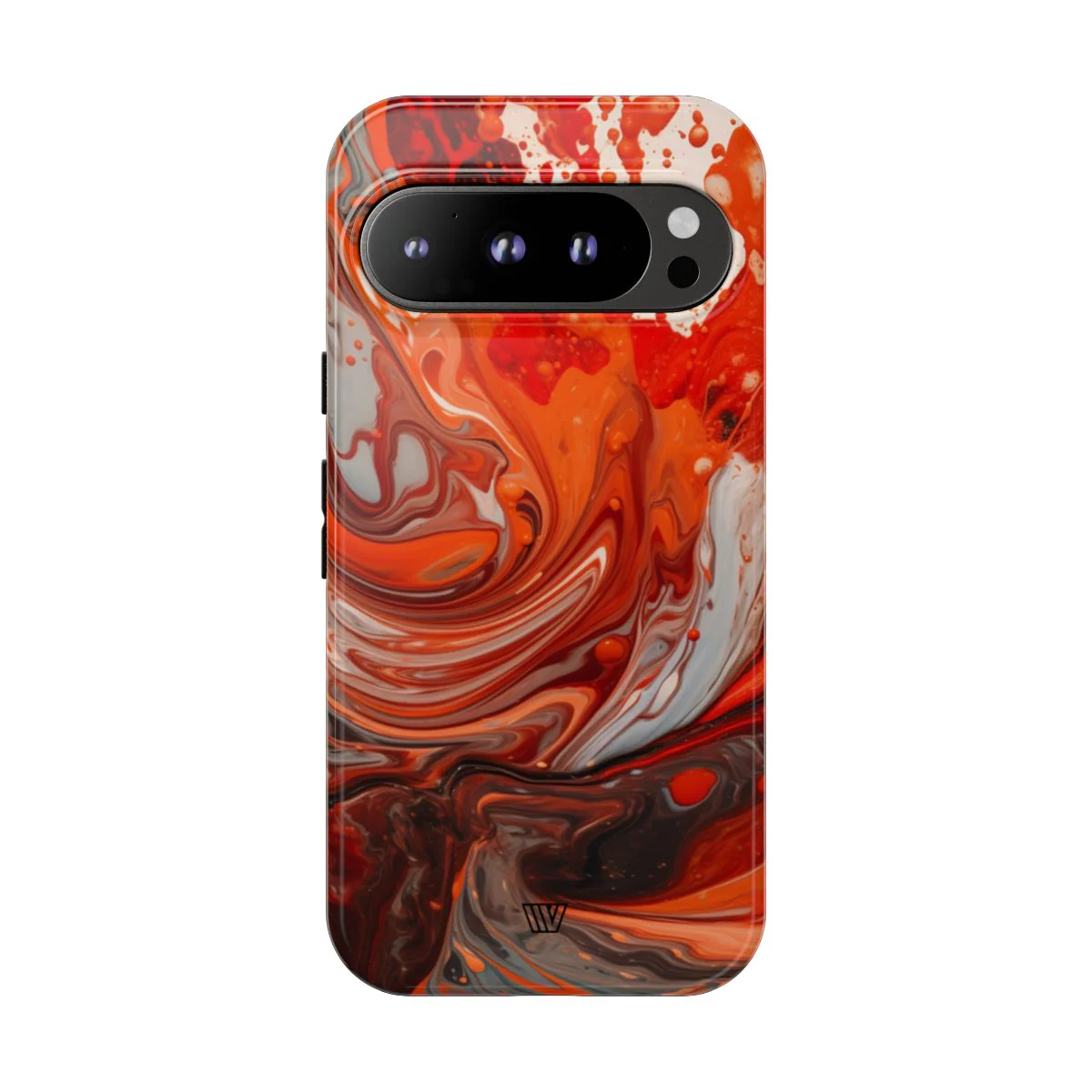 WHITE FIRE PAINT SWIRL | Tough Phone Case - Image 84