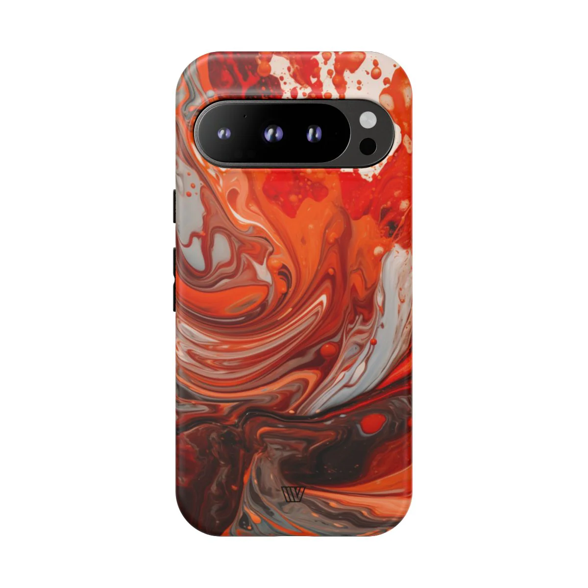 WHITE FIRE PAINT SWIRL | Tough Phone Case - Image 85