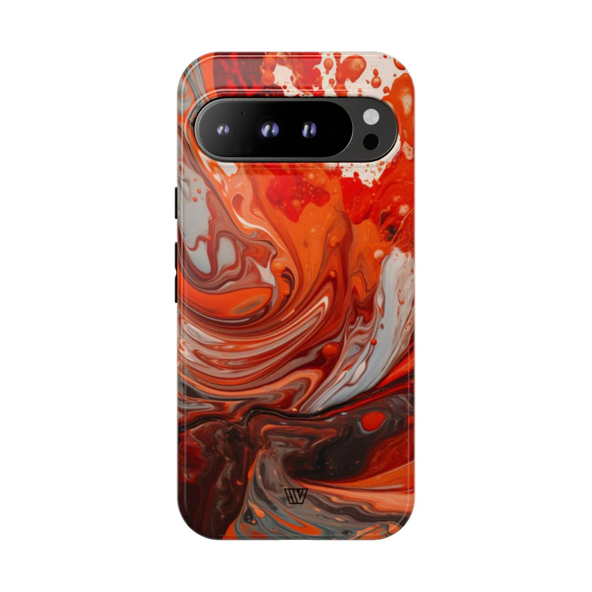 WHITE FIRE PAINT SWIRL | Tough Phone Case - Image 86