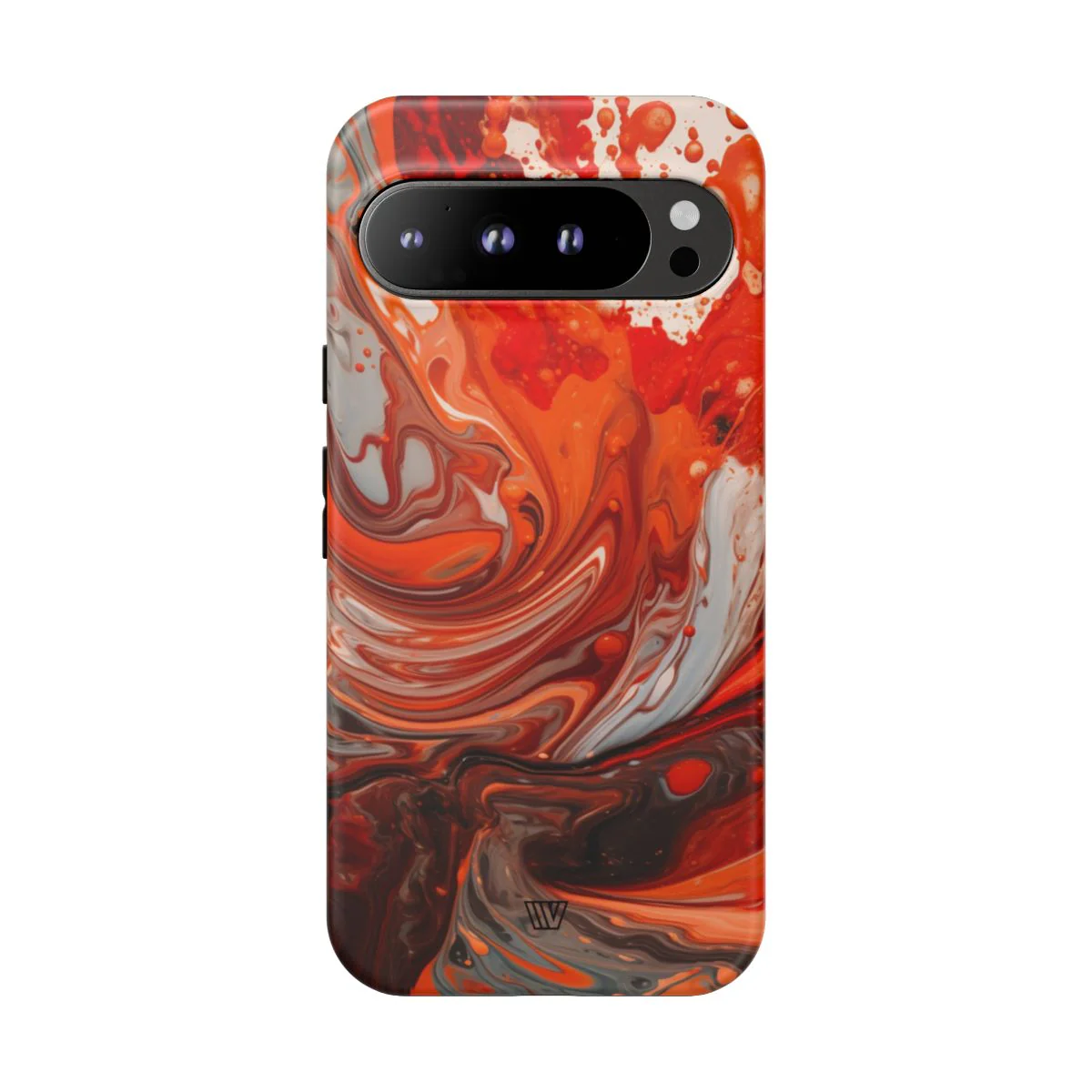 WHITE FIRE PAINT SWIRL | Tough Phone Case - Image 87