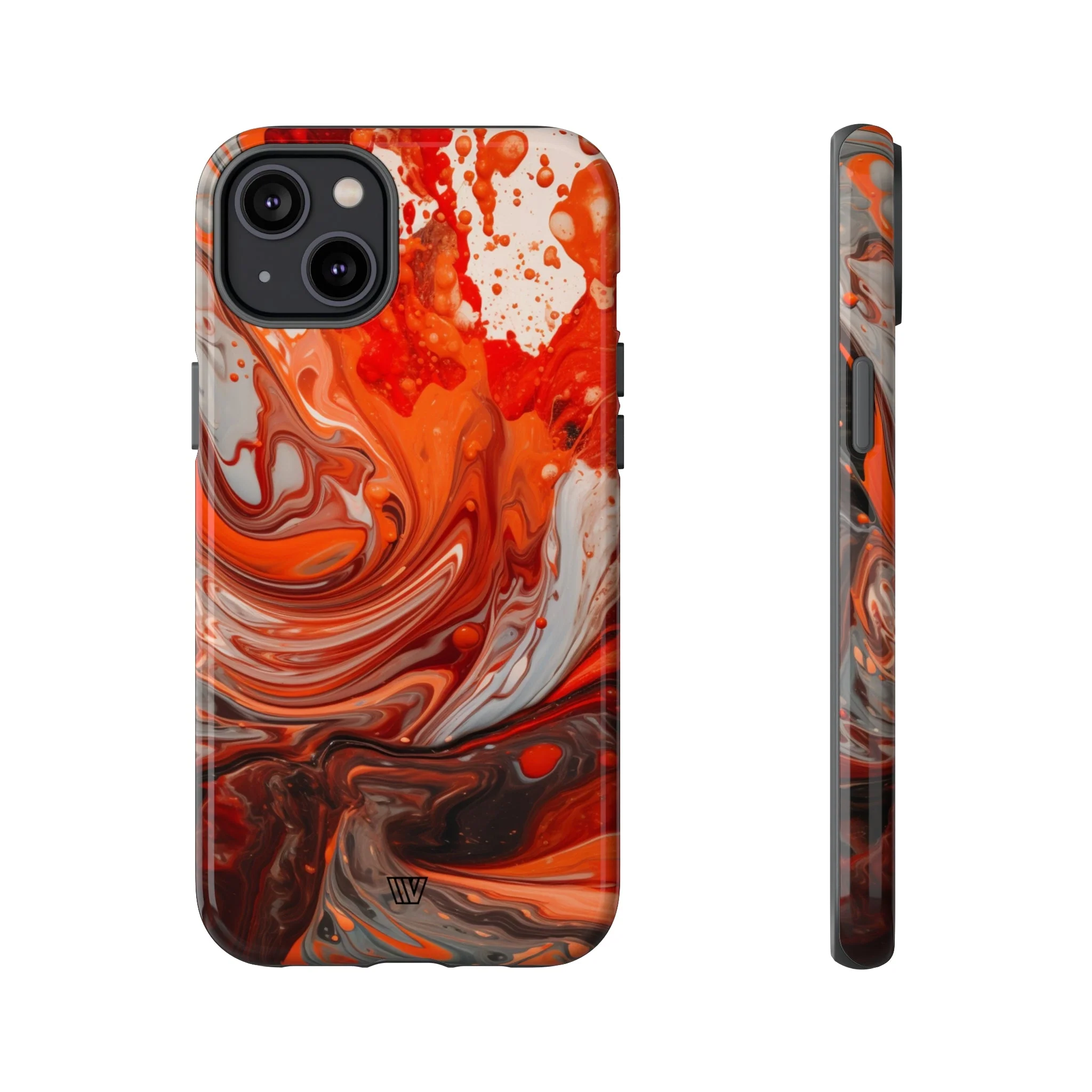 WHITE FIRE PAINT SWIRL | Tough Phone Case - Image 9