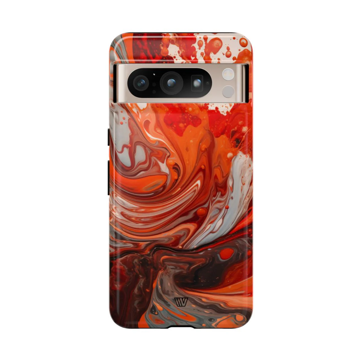 WHITE FIRE PAINT SWIRL | Tough Phone Case - Image 90
