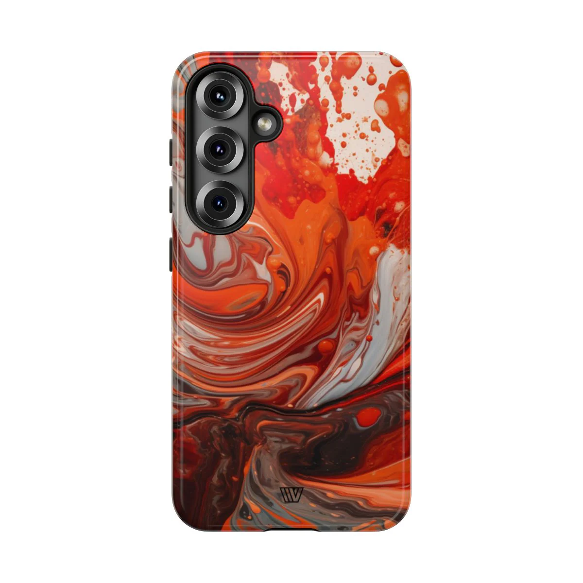 WHITE FIRE PAINT SWIRL | Tough Phone Case - Image 92